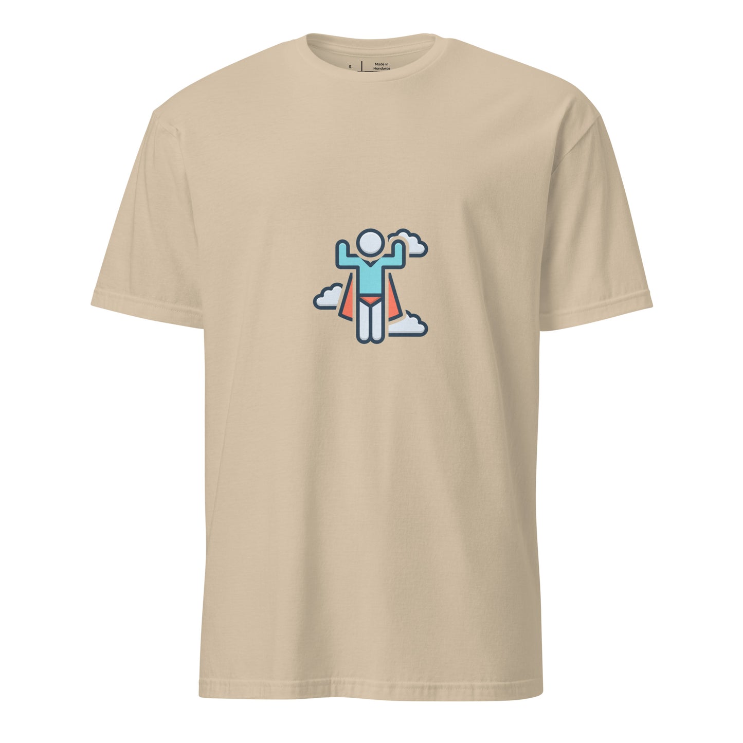 Hero - Up, Up And Away! - Short-Sleeve Unisex T-Shirt - Graphic Tee - Sand - Front 