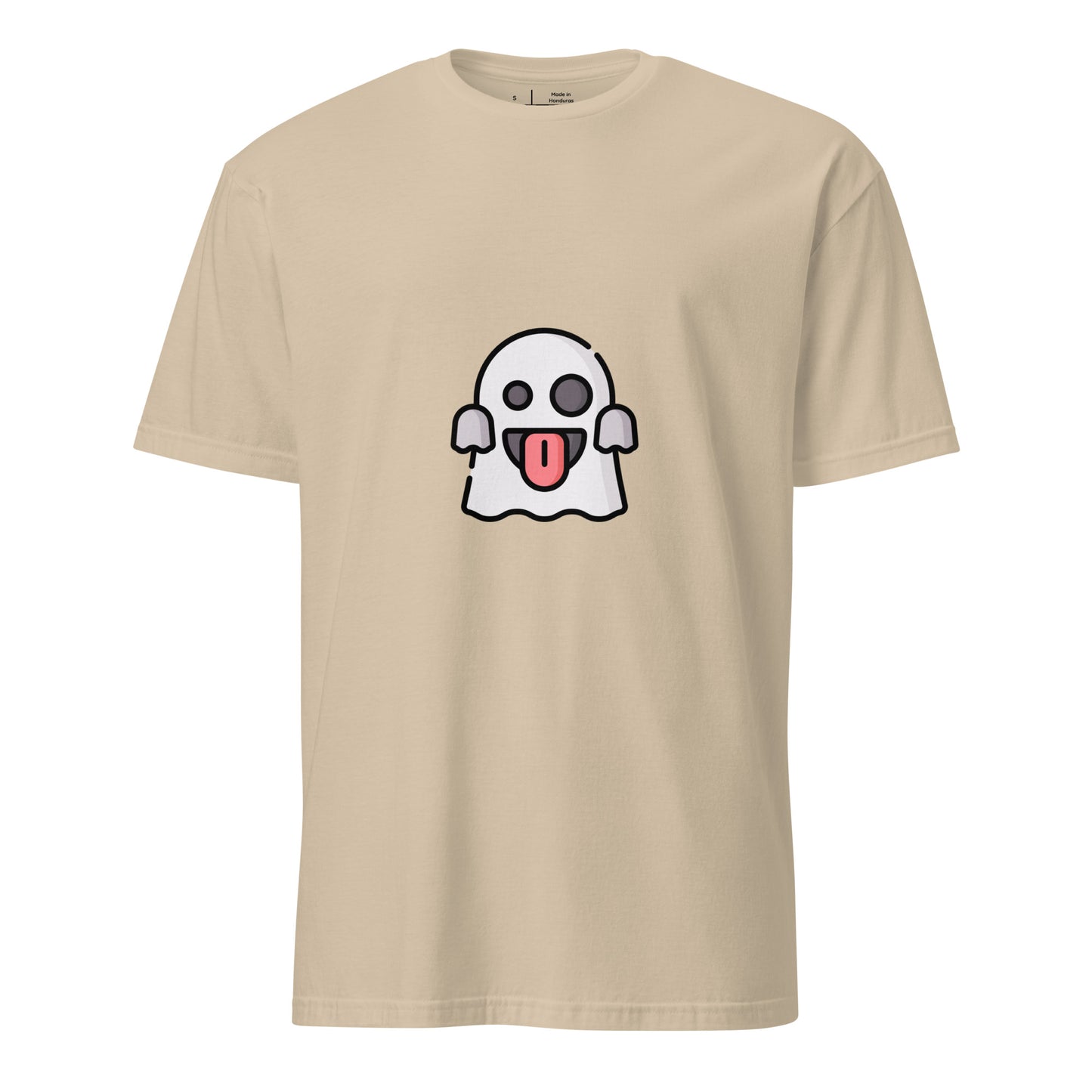 Spooky - Cheeky Ghost Vibes - Short-Sleeve Unisex T-Shirt - Graphic Tee - Sand - Front