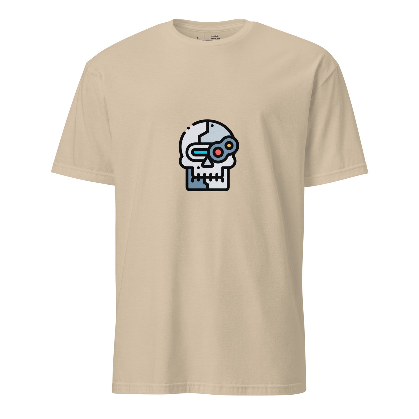 Cyber Robot - Futuristic Cyber Head - Short-Sleeve Unisex T-Shirt - Graphic Tee - Sand - Front