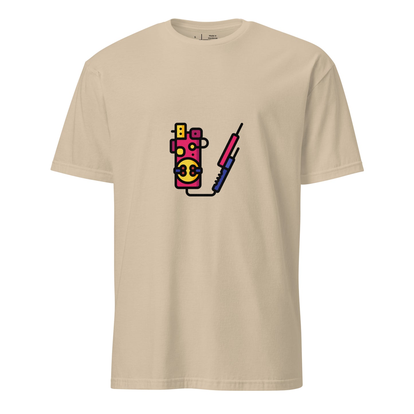 Proton Unit 2 - Futuristic Sci-Fi Gadget - Short-Sleeve Unisex T-Shirt - Graphic Tee - Sand - Front