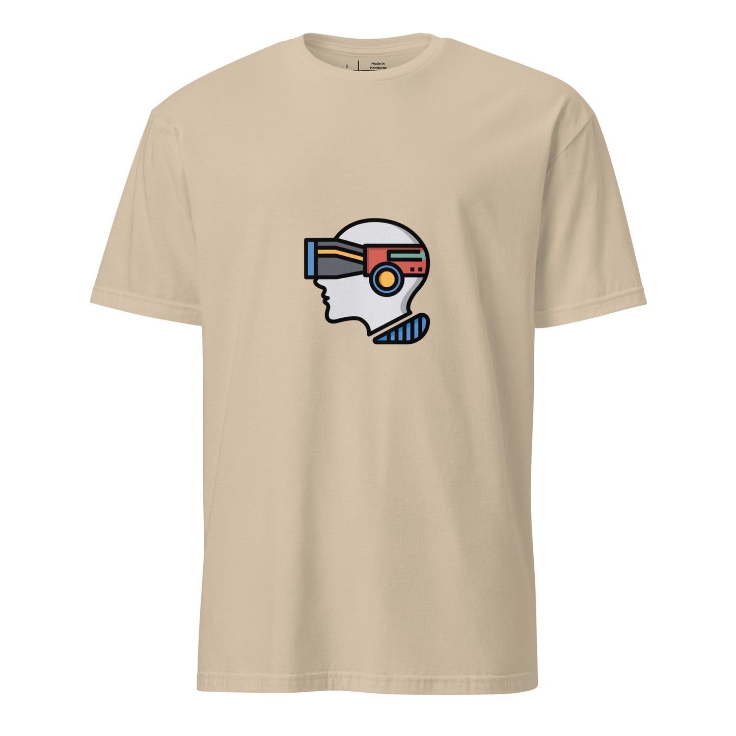 Virtual - Plug Into Another World - Short-Sleeve Unisex T-Shirt - Graphic Tee - Sand - Front