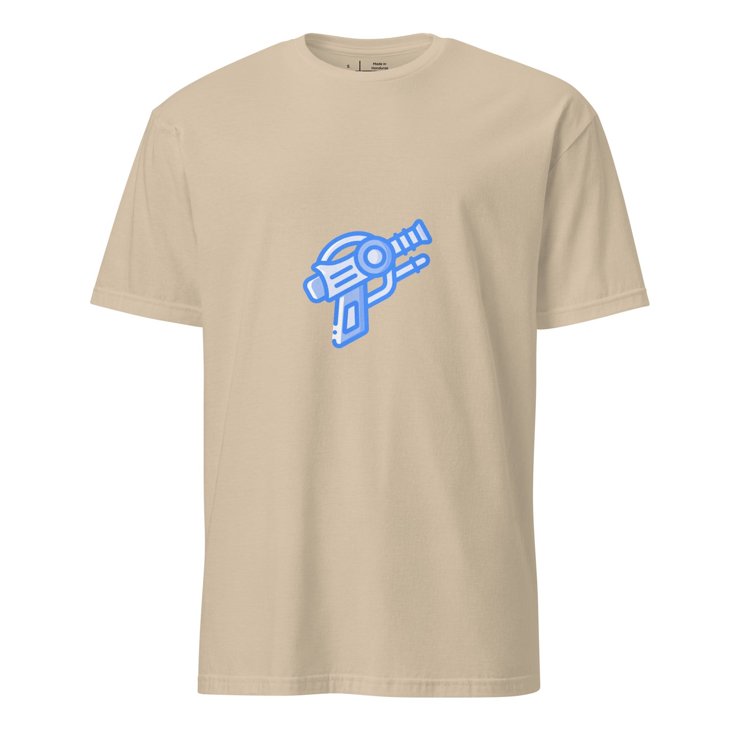 Sci-Fi Pistol - Neon Firepower - Short-Sleeve Unisex T-Shirt - Graphic Tee - Sand - Front