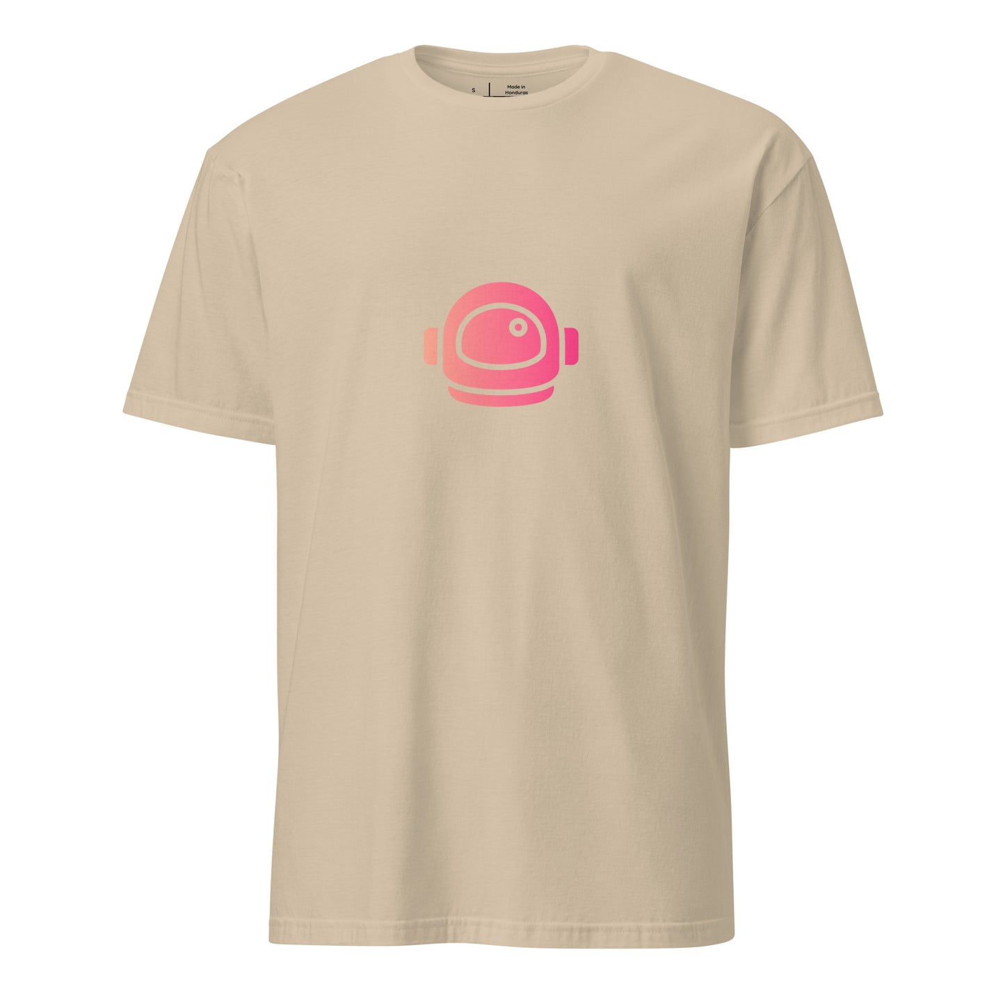 Space Helmet - Retro Explorer Edition - Short-Sleeve Unisex T-Shirt - Graphic Tee - Sand - Front
