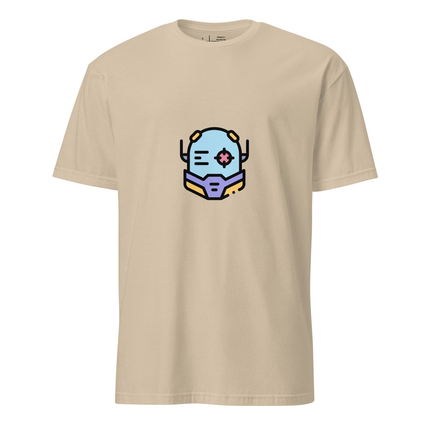 Cyber Helmet - Target Acquired - Short-Sleeve Unisex T-Shirt - Graphic Tee - Sand - Front