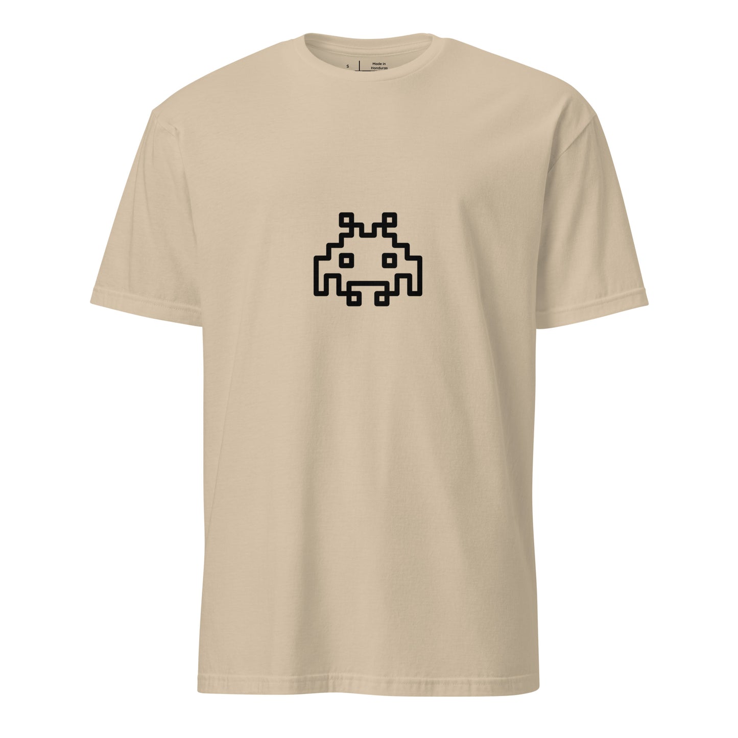 Space Invader - Retro Pixel Classic - Short-Sleeve Unisex T-Shirt - Graphic Tee - Sand - Front