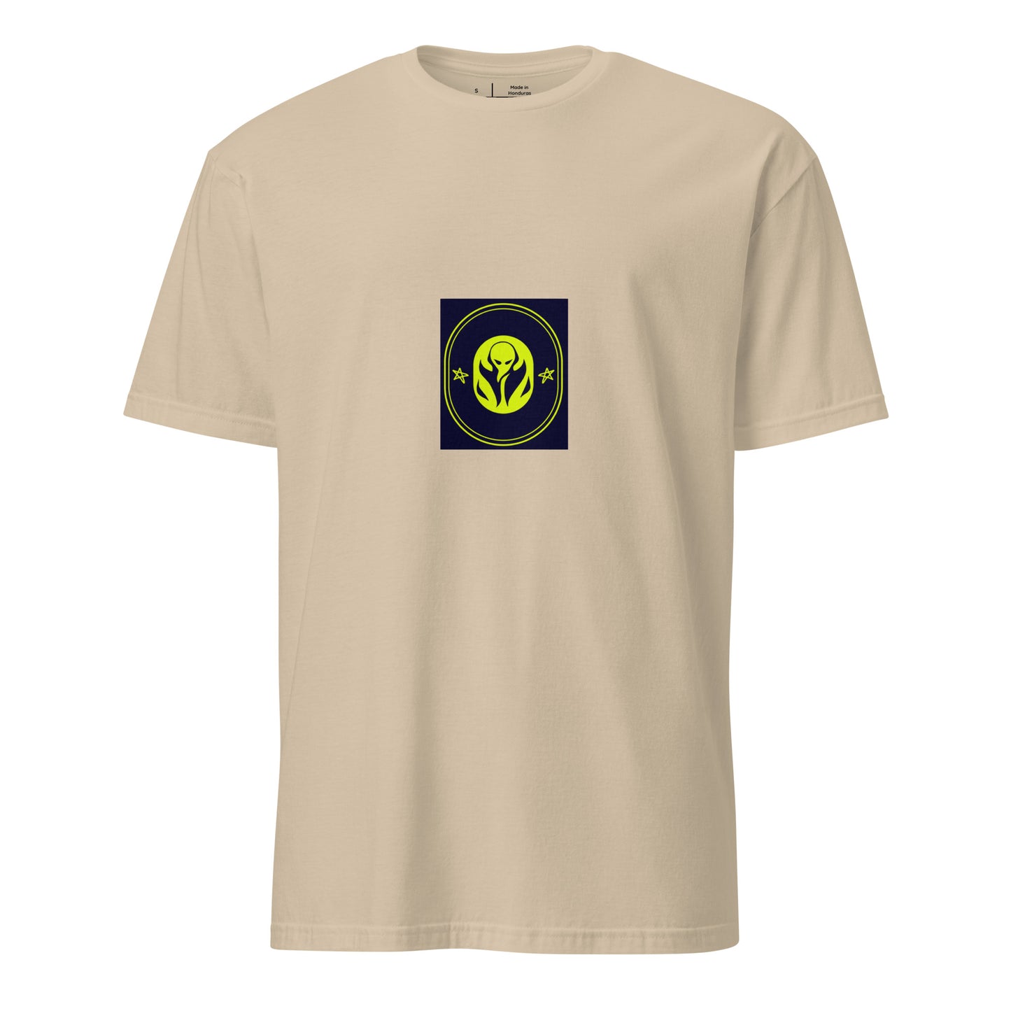 Cosmic logo - Mystical Alien Emblem - Short-Sleeve Unisex T-Shirt - Graphic Tee - Sand - Front