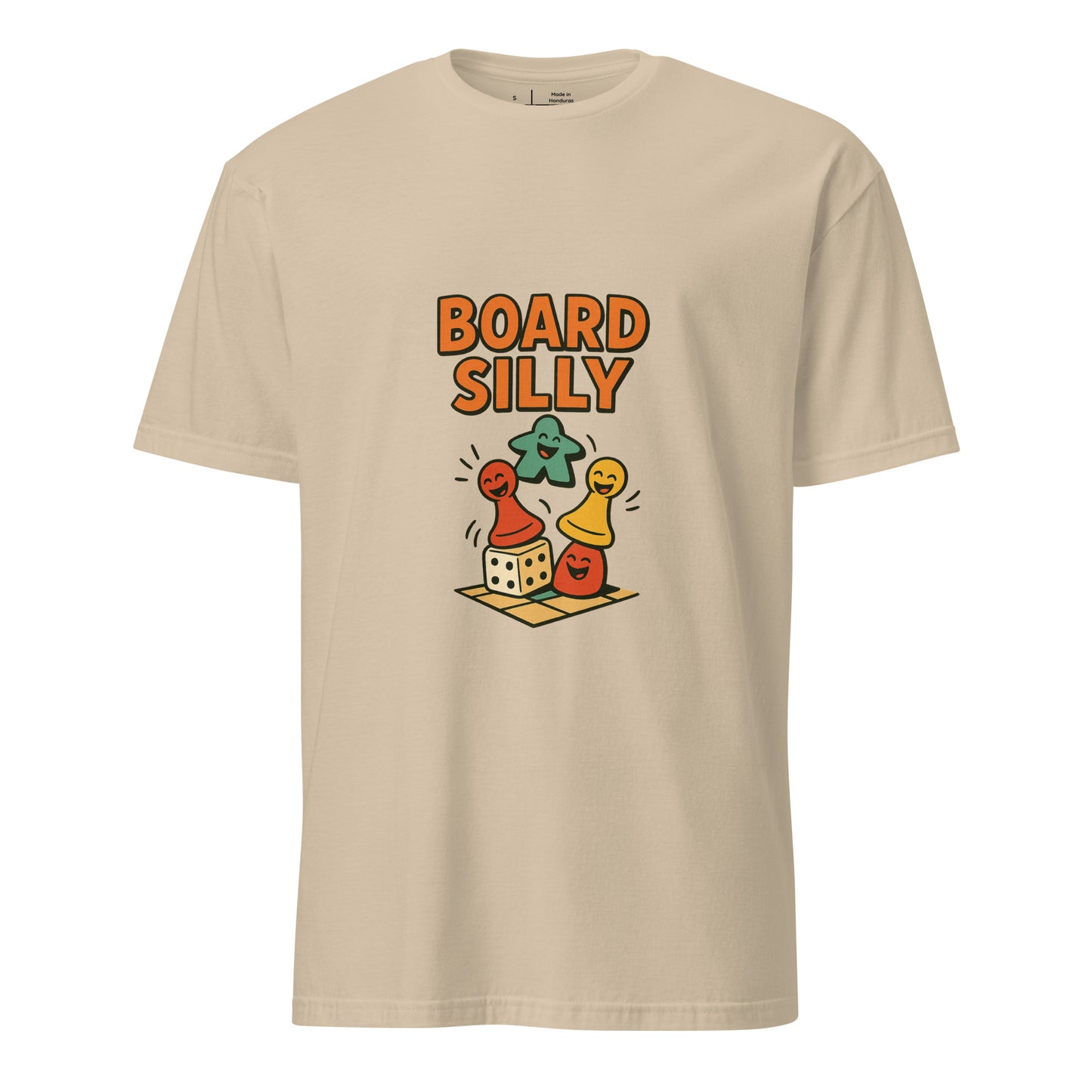 Board Silly – Ultimate Board Game - Short-Sleeve Unisex T-Shirt - Graphic Tee - Sand - Front