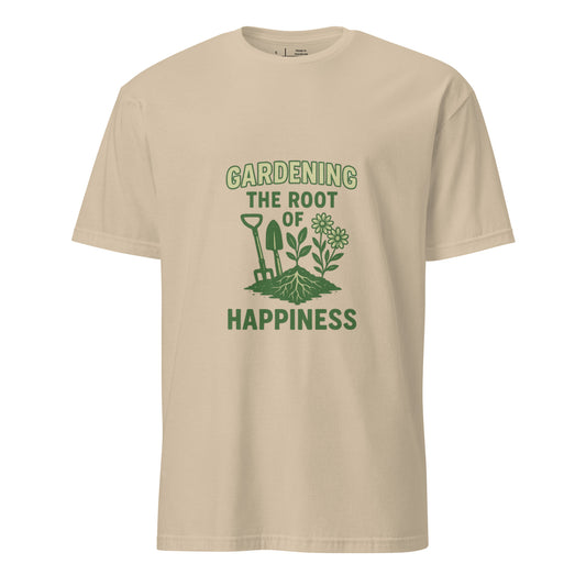 Root Of Happiness - Nature Lover’s - Short-Sleeve Unisex T-Shirt - Graphic Tee - Sand - Front
