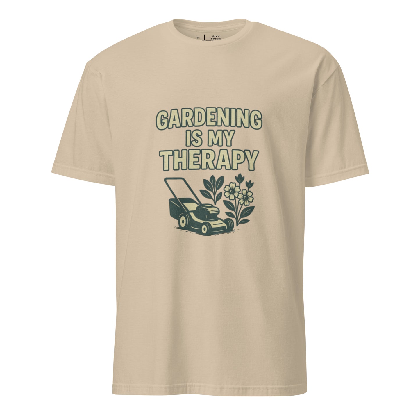 Gardening Is My Therapy - Relax & Replant - Short-Sleeve Unisex T-Shirt - Graphic Tee - Sand - Front