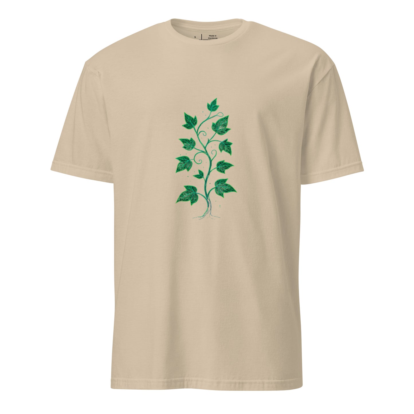 Techno Ivy Vines – Nature Rewired - Short-Sleeve Unisex T-Shirt - Graphic Tee - Sand - Front