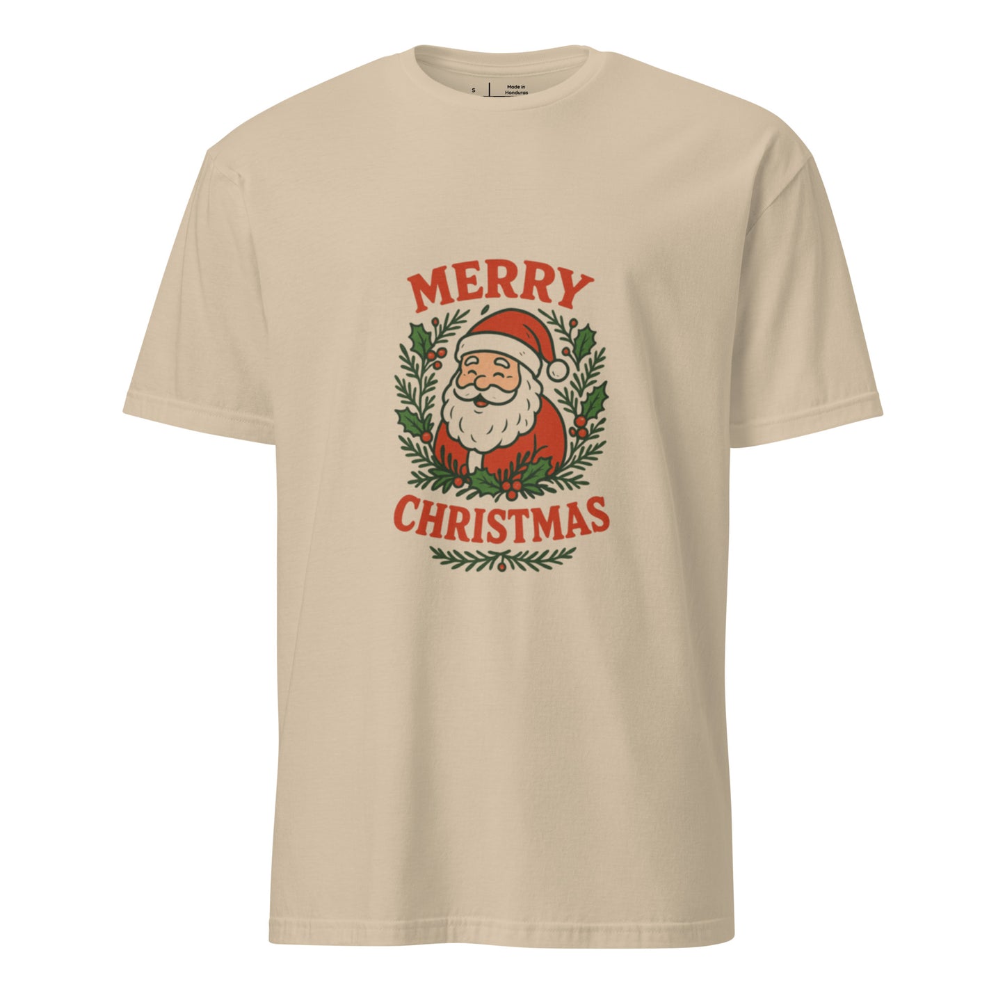 Merry Christmas - Holiday Cheer - Short-Sleeve Unisex T-Shirt - Graphic Tee - Sand - Front