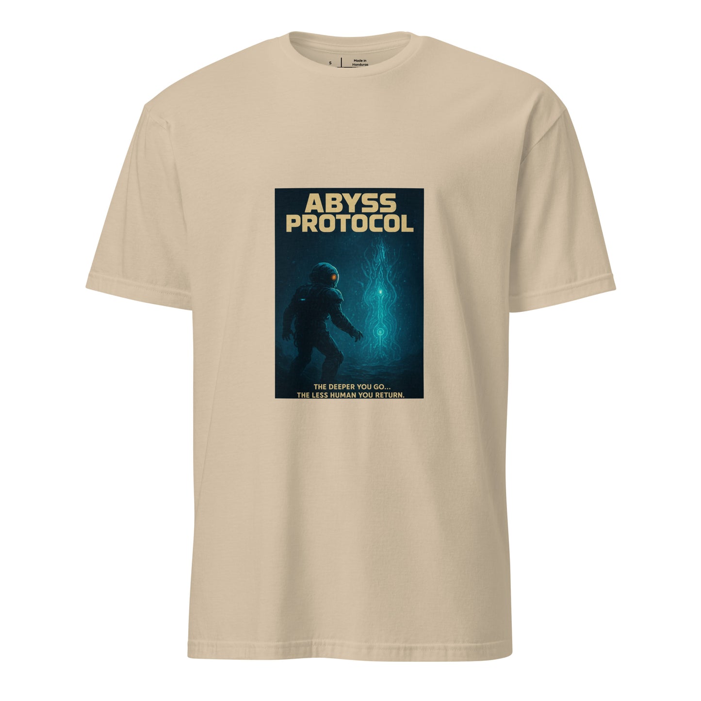 Abyss Protocol - Deep-Sea Encounter - Short-Sleeve Unisex T-Shirt - Graphic Tee - Sand - Front
