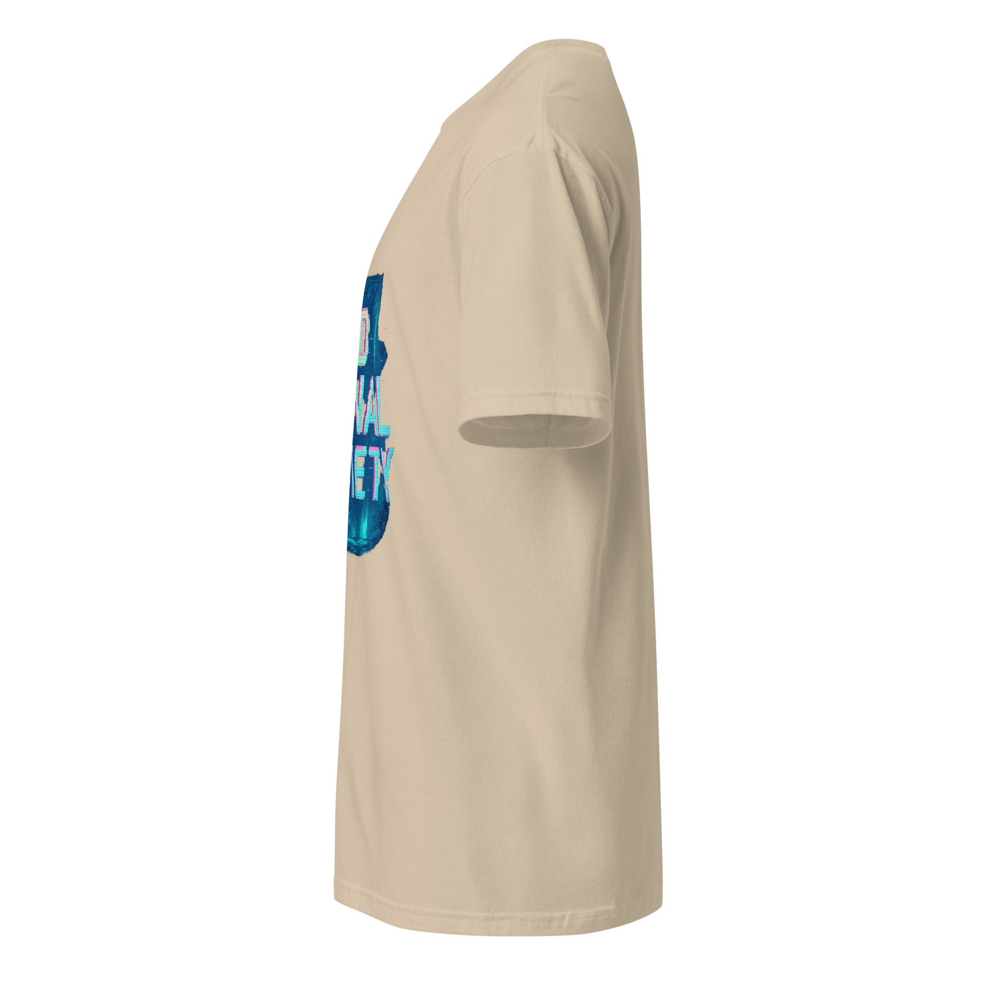 No Signal Society - Digital Detox - Short-Sleeve Unisex T-Shirt - Graphic Tee - Sand - Left side
