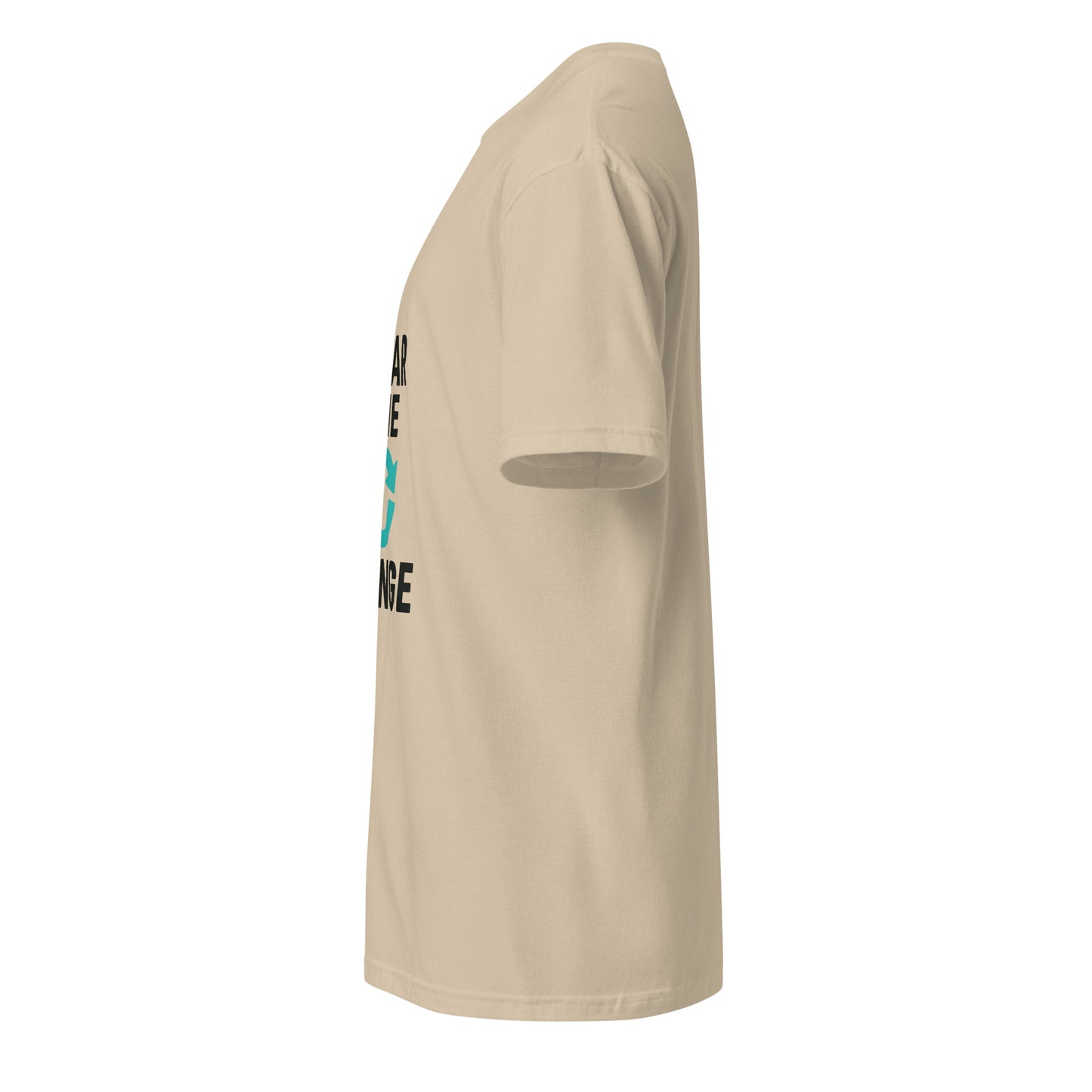 Wear The Change - Conscious Style - Short-Sleeve Unisex T-Shirt - Graphic Tee - Sand - Left side