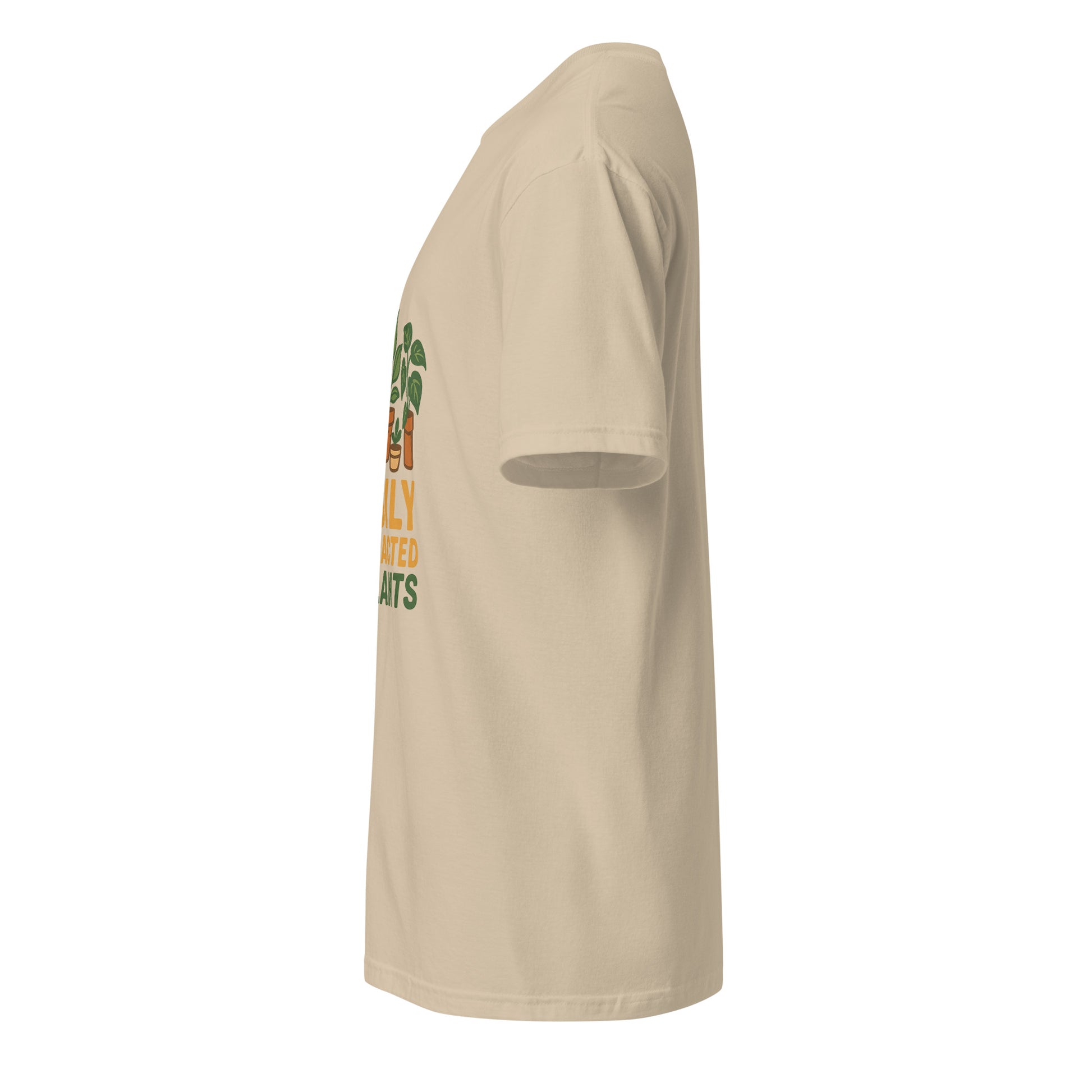 Easily Distracted By Plants - Short-Sleeve Unisex T-Shirt - Graphic Tee - Sand - Left side