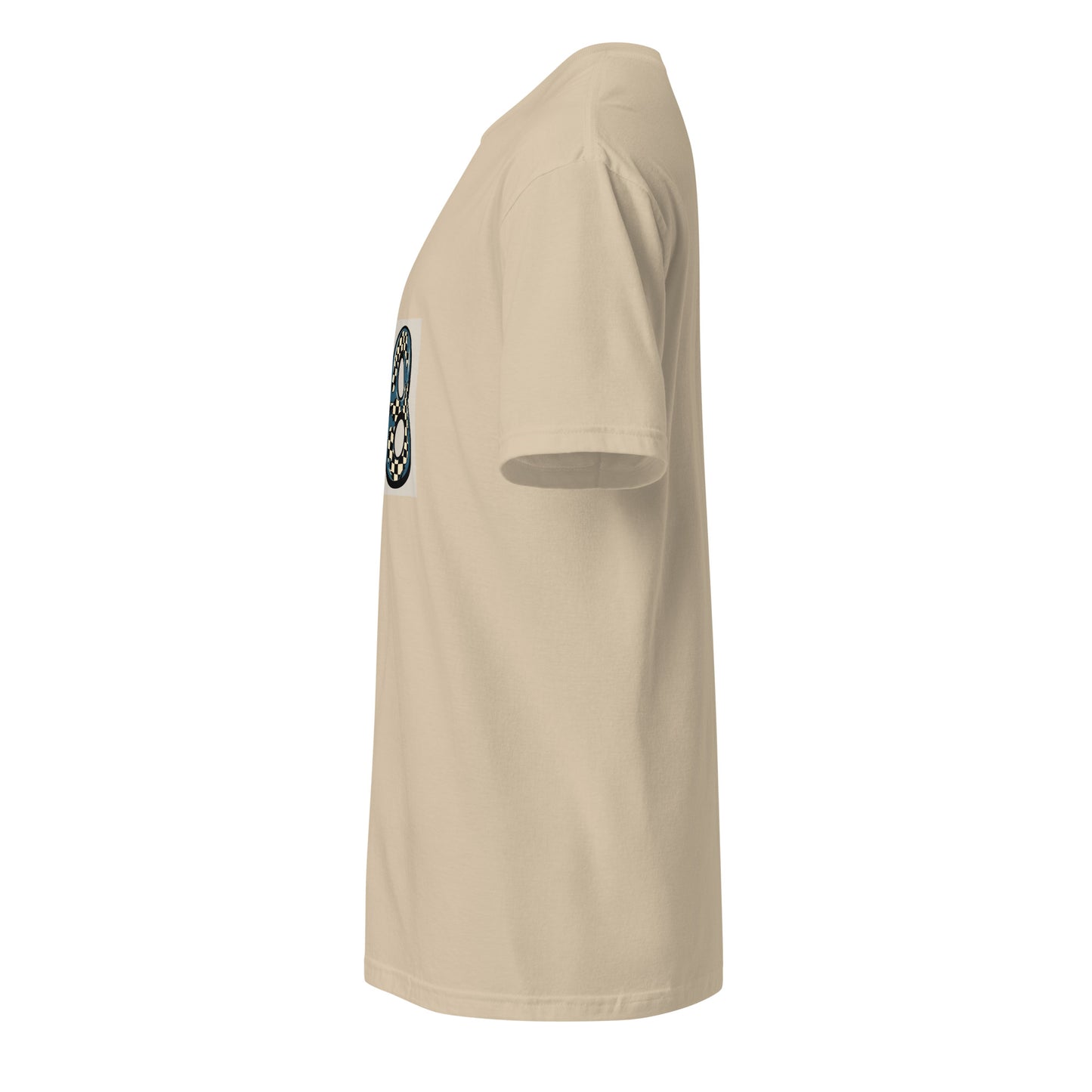 68 - Carefree Vibes - Short-Sleeve Unisex T-Shirt - Graphic Tee - Sand - Left side