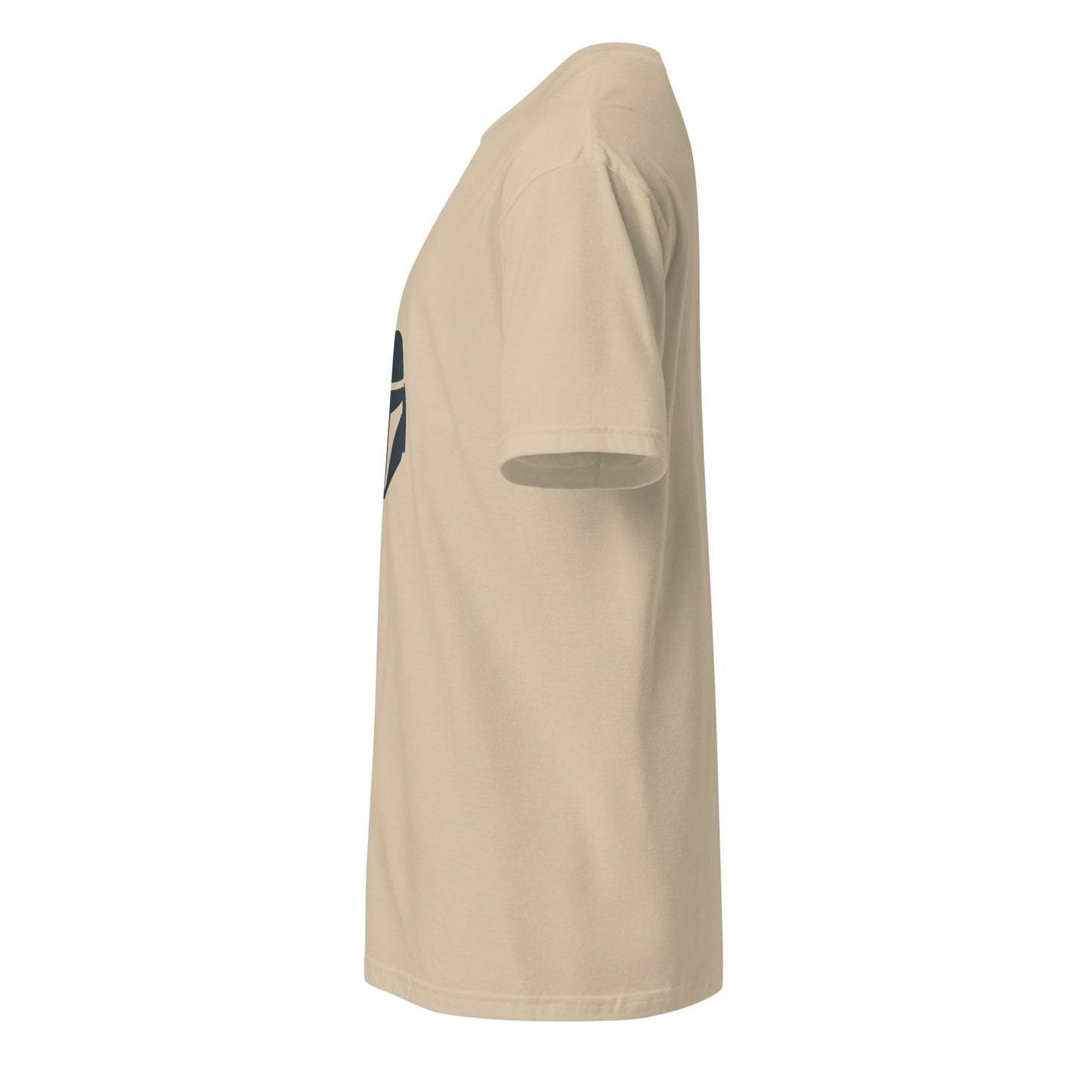 Bounty Hunter - Minimalist Mandalorian Icon - Short-Sleeve Unisex T-Shirt - Graphic Tee - Sand - Left side