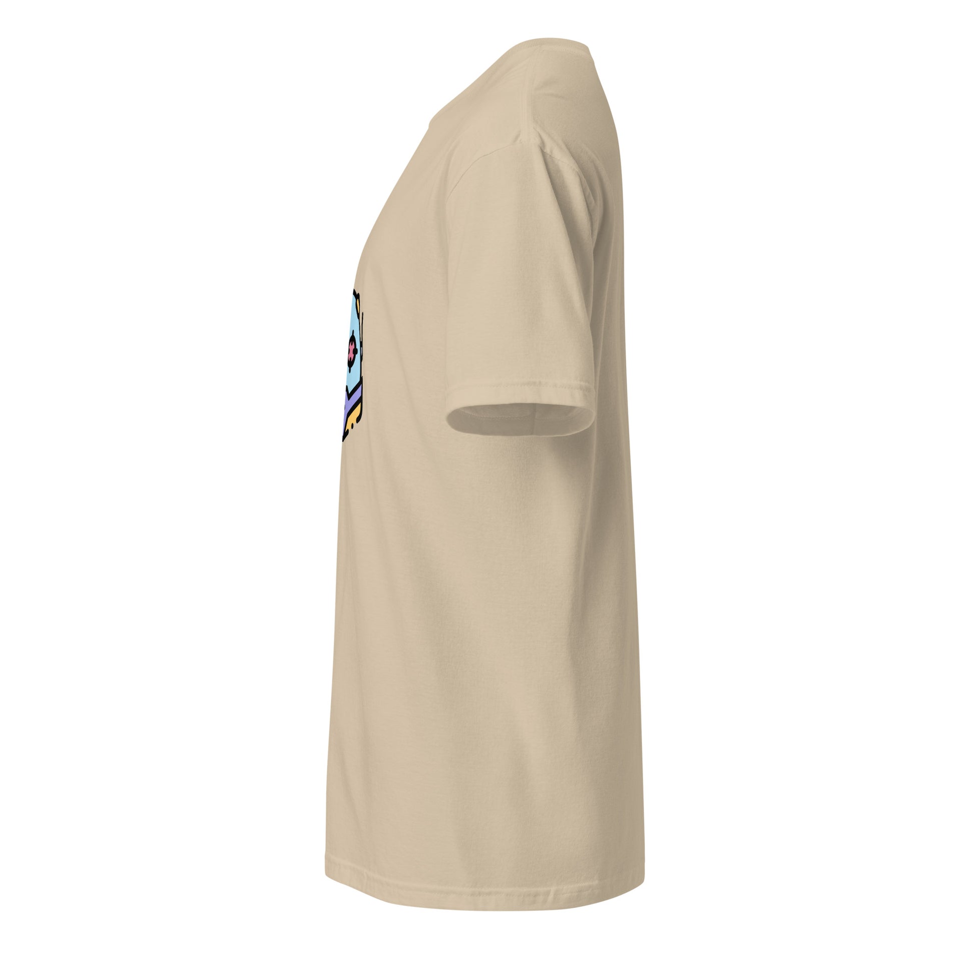 Cyber Helmet - Target Acquired - Short-Sleeve Unisex T-Shirt - Graphic Tee - Sand - Left side