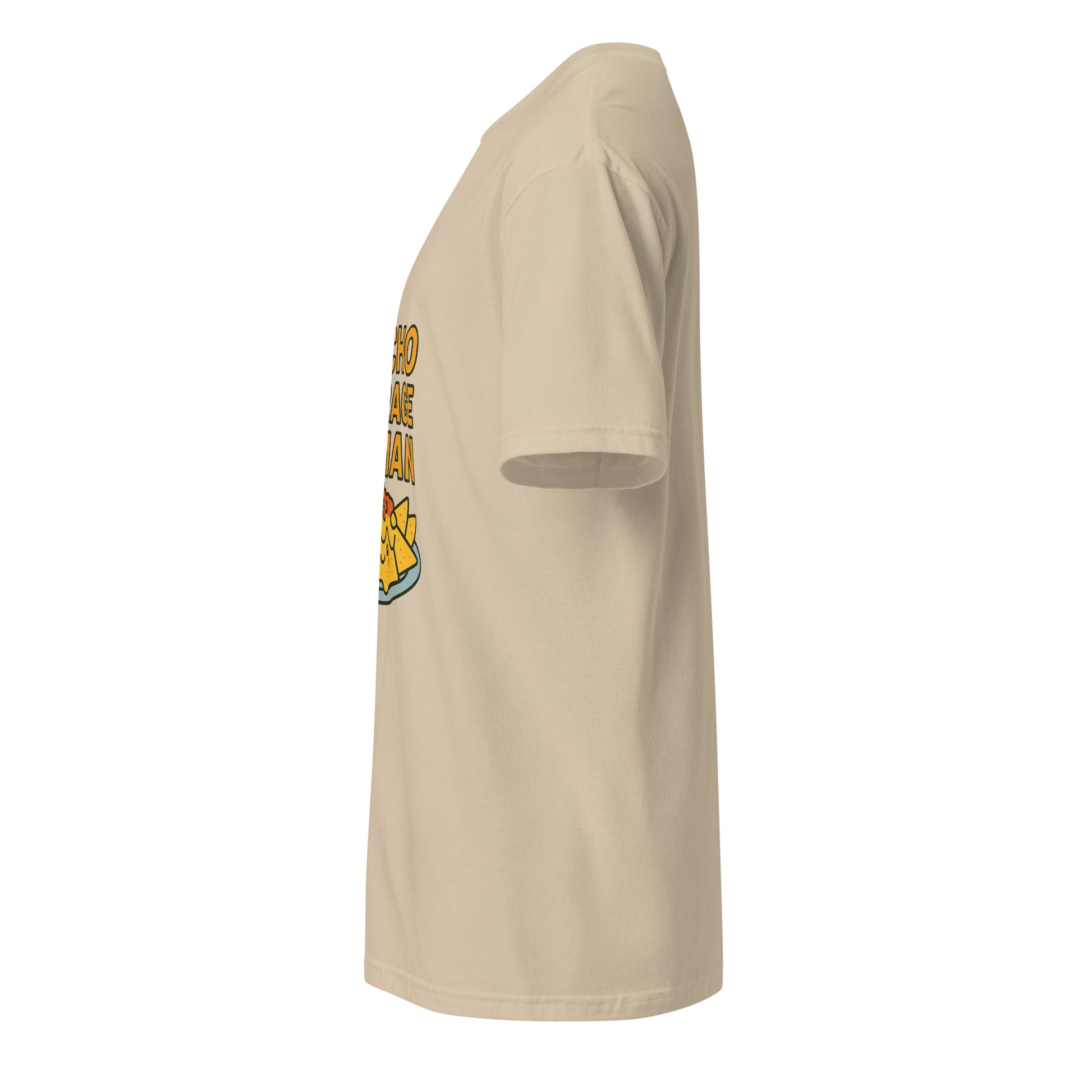 Nacho Average Human – Funny - Short-Sleeve Unisex T-Shirt - Graphic Tee - Sand - Left side