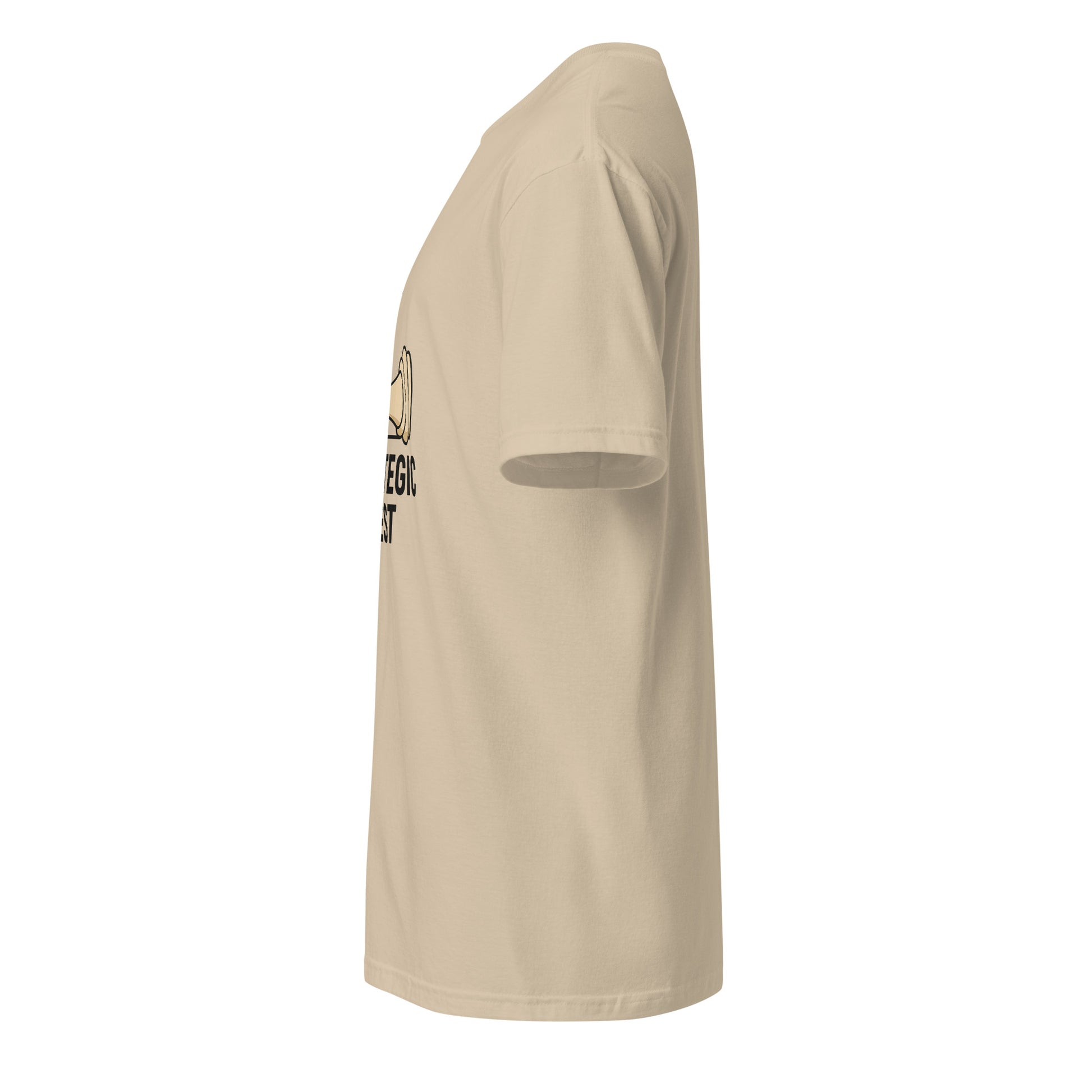Strategic Rest – The Smart Way To Recharge - Short-Sleeve Unisex T-Shirt - Graphic Tee - Sand - Left side