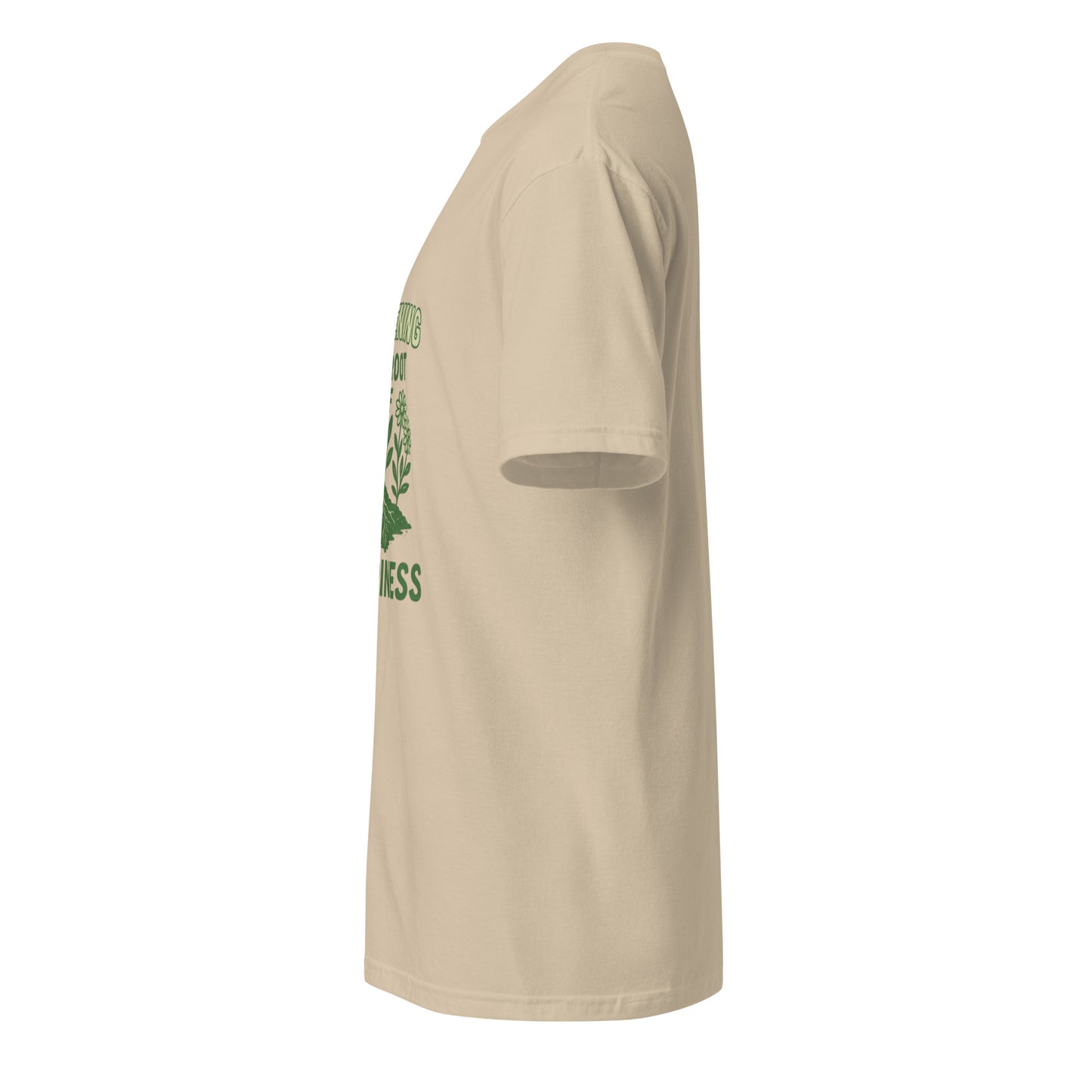Root Of Happiness - Nature Lover’s - Short-Sleeve Unisex T-Shirt - Graphic Tee - Sand - Left side