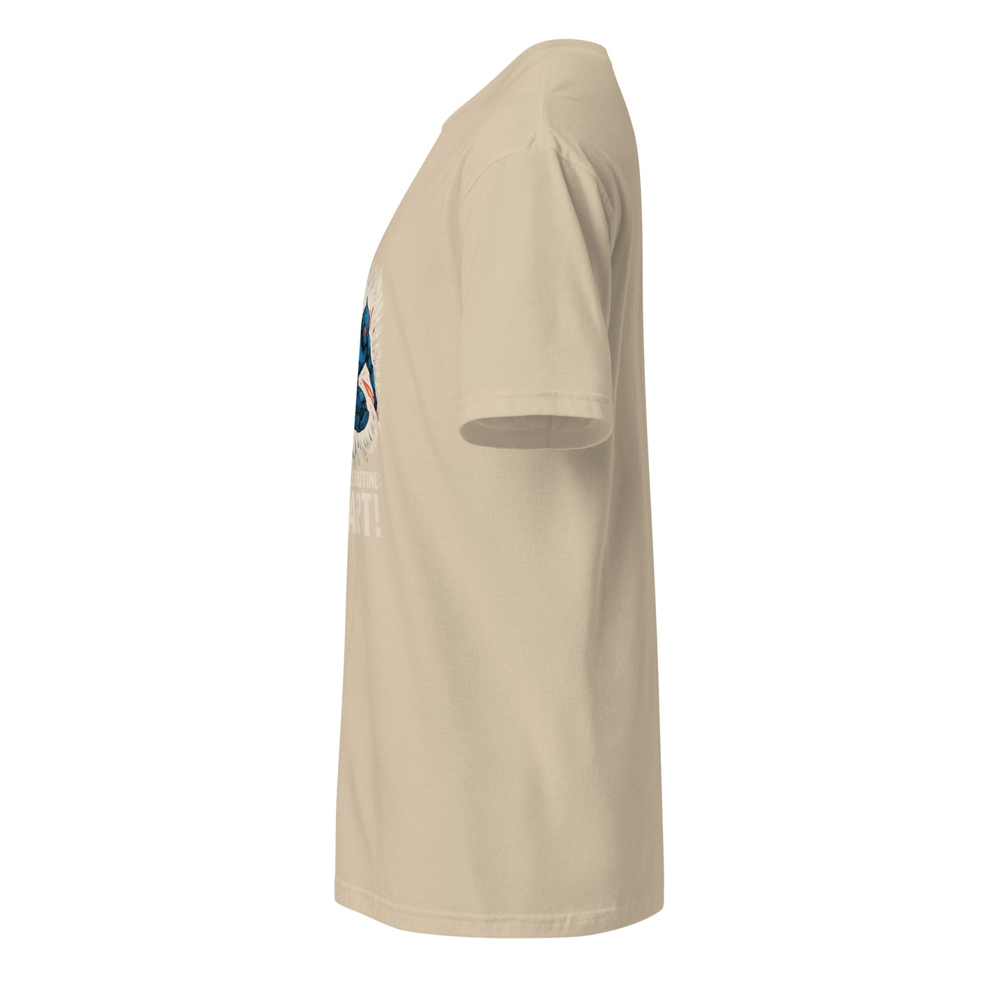 Battle Routine: Start! – Manga Mecha - Short-Sleeve Unisex T-Shirt - Graphic Tee - Sand - Left side