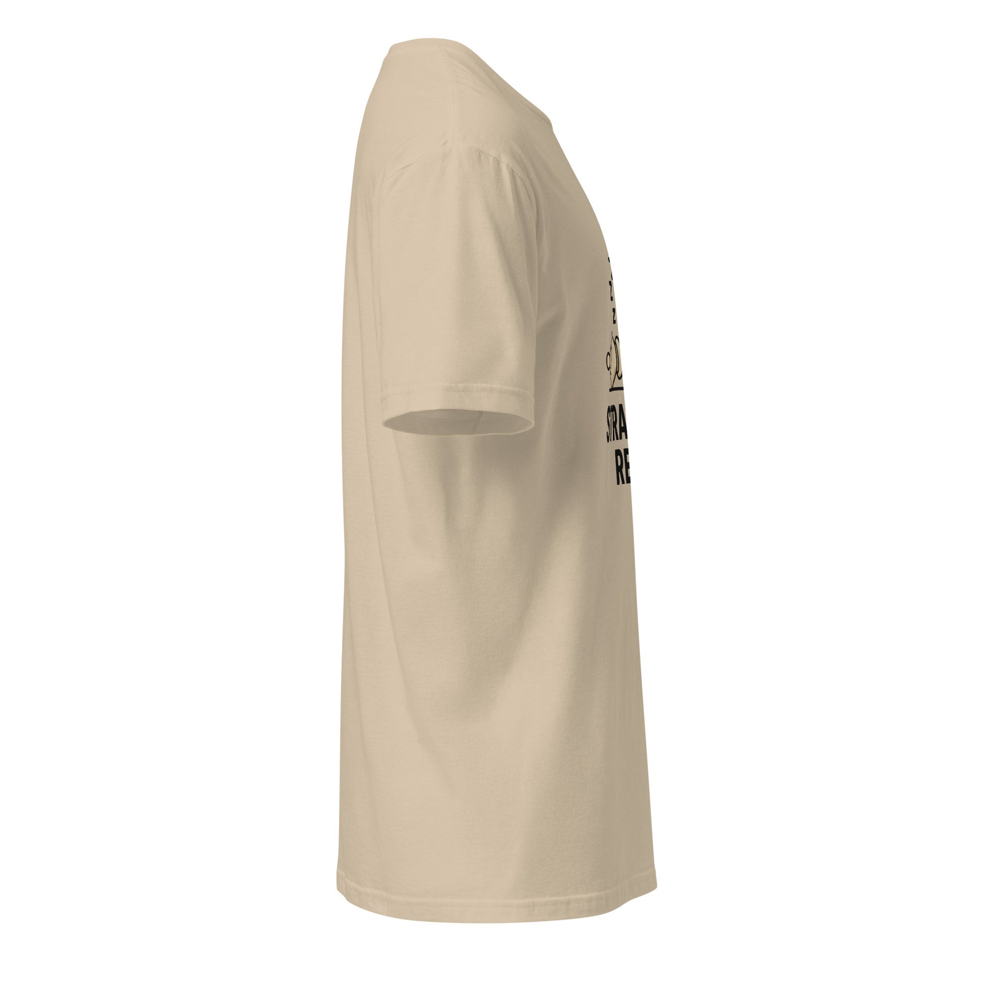 Strategic Rest – The Smart Way To Recharge - Short-Sleeve Unisex T-Shirt - Graphic Tee - Sand - Right side