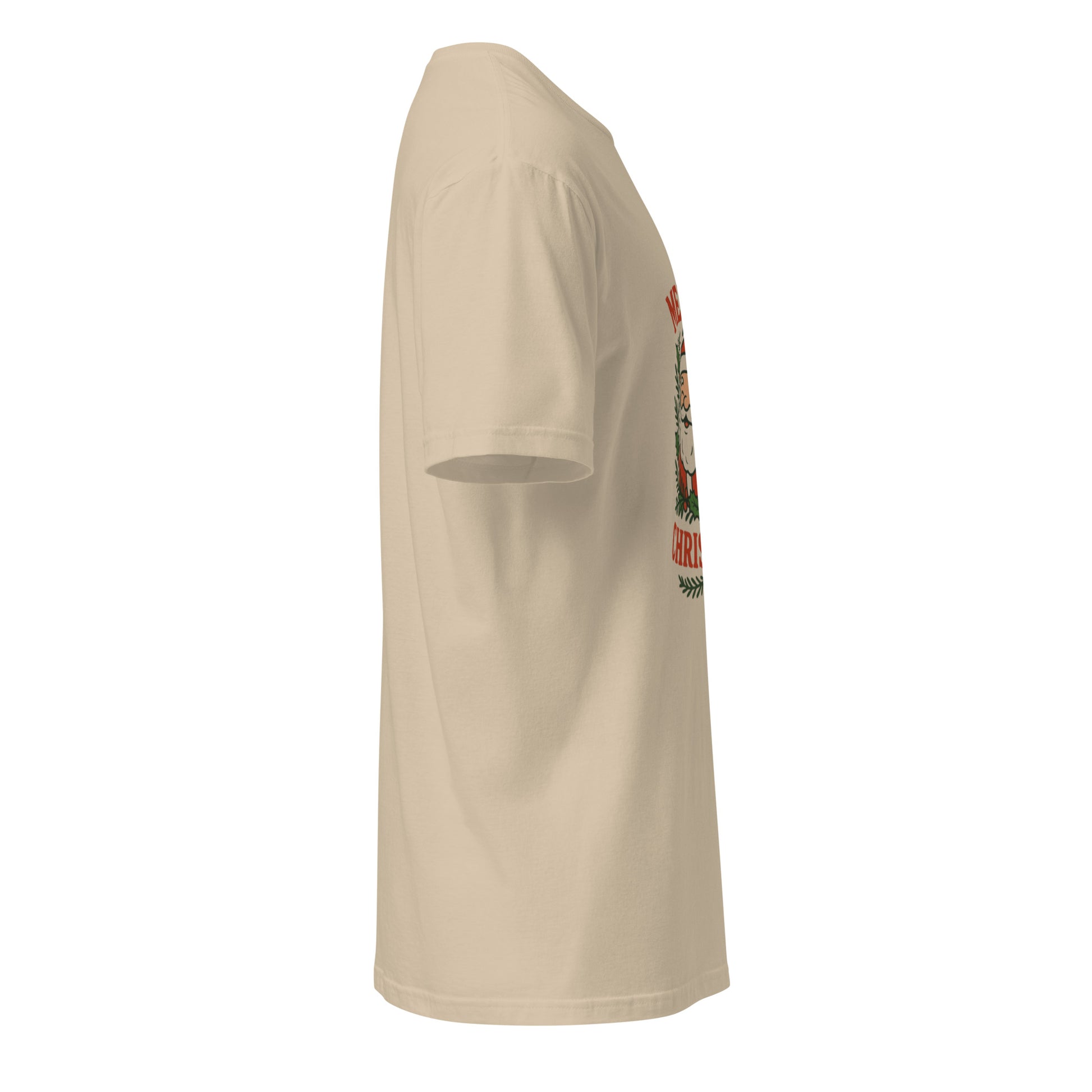 Merry Christmas - Holiday Cheer - Short-Sleeve Unisex T-Shirt - Graphic Tee - Sand - Right side