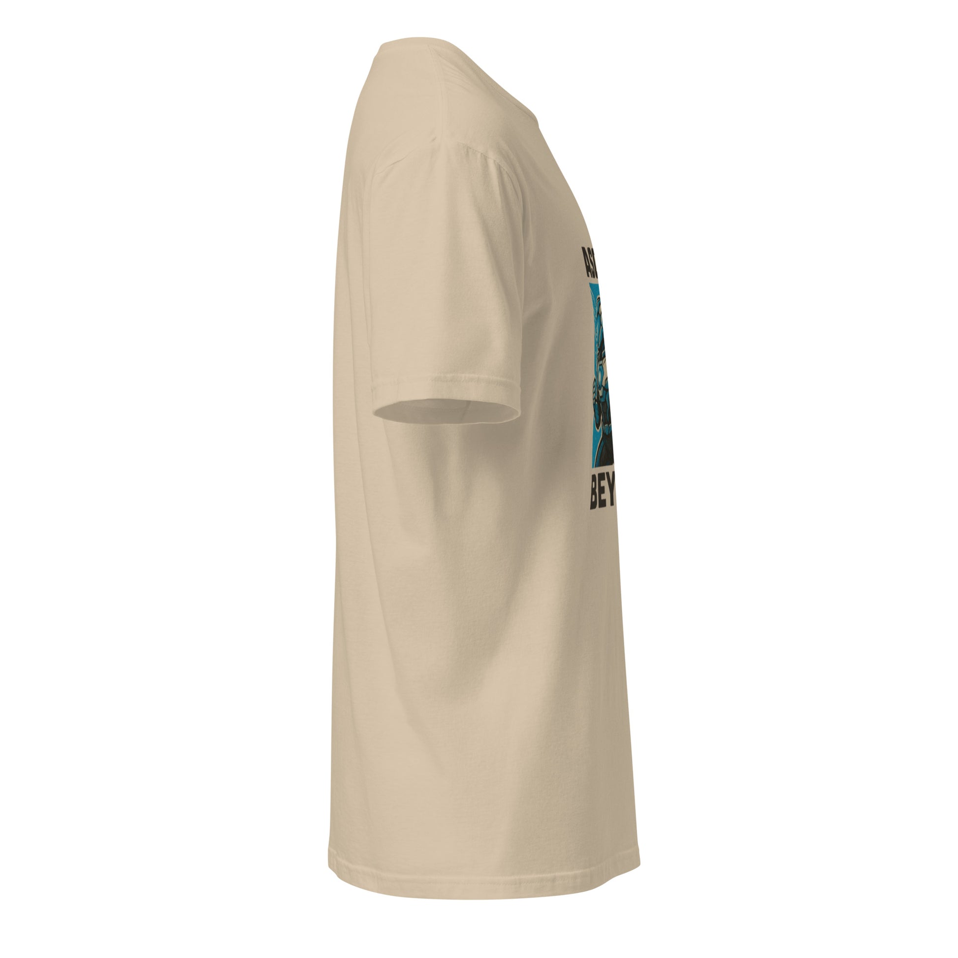 Mechaverse Crusader – Hard-Light Wing Pilot - Short-Sleeve Unisex T-Shirt - Graphic Tee - Sand - Right side