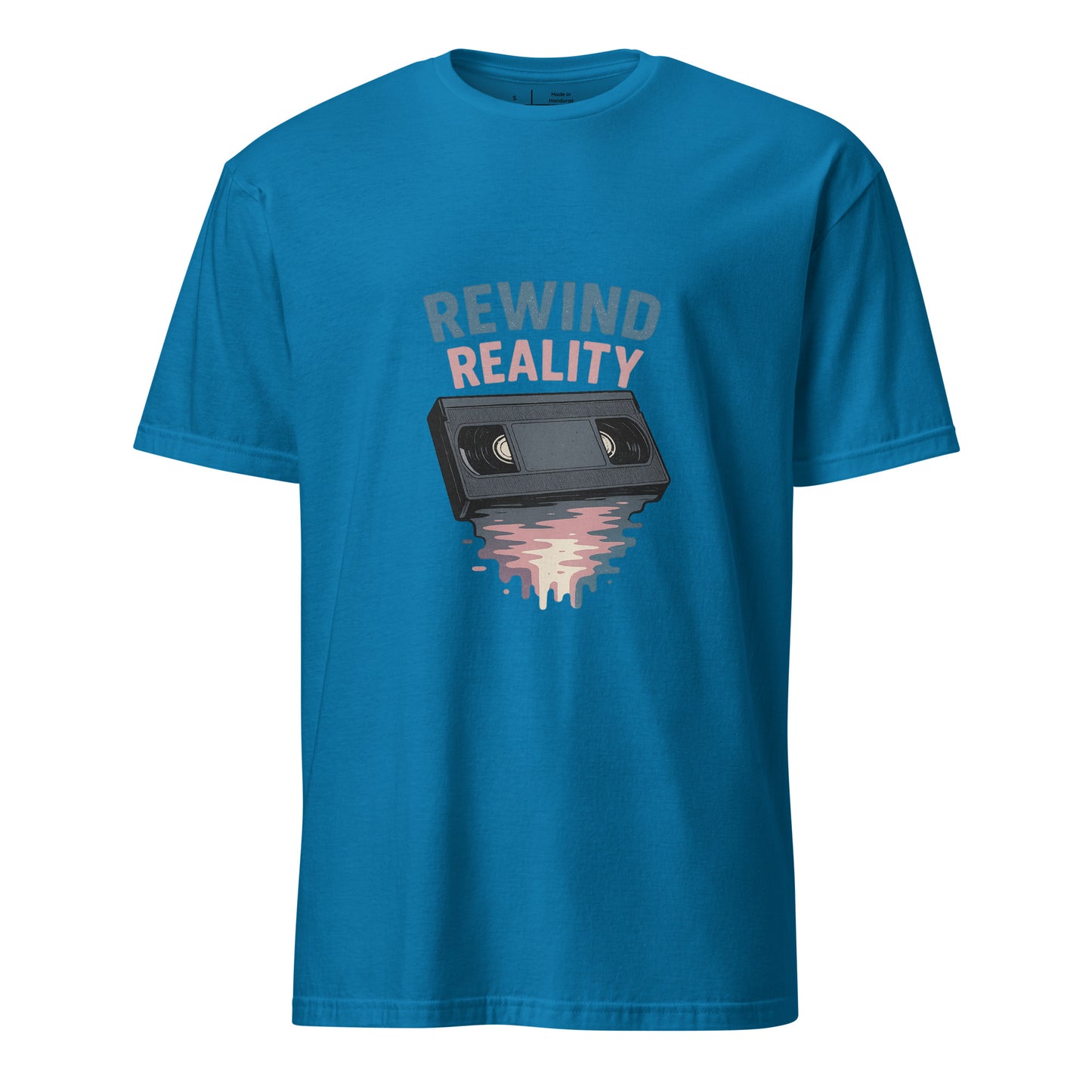 Rewind Reality - Retro Escape - Short-Sleeve T-Shirt - Graphic Tee - Sapphire - Front