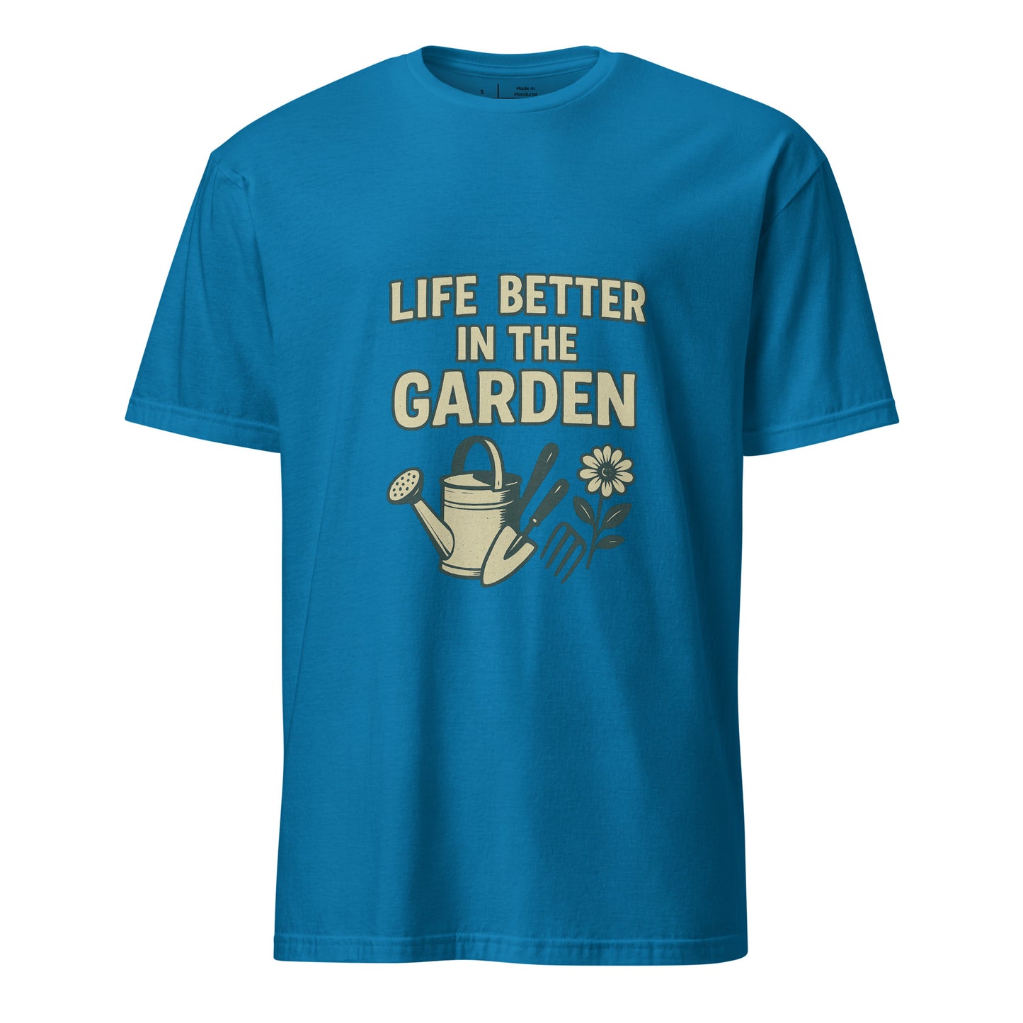 Better In The Garden - Nature Lover - Short-Sleeve Unisex T-Shirt - Graphic Tee - Sapphire - Front