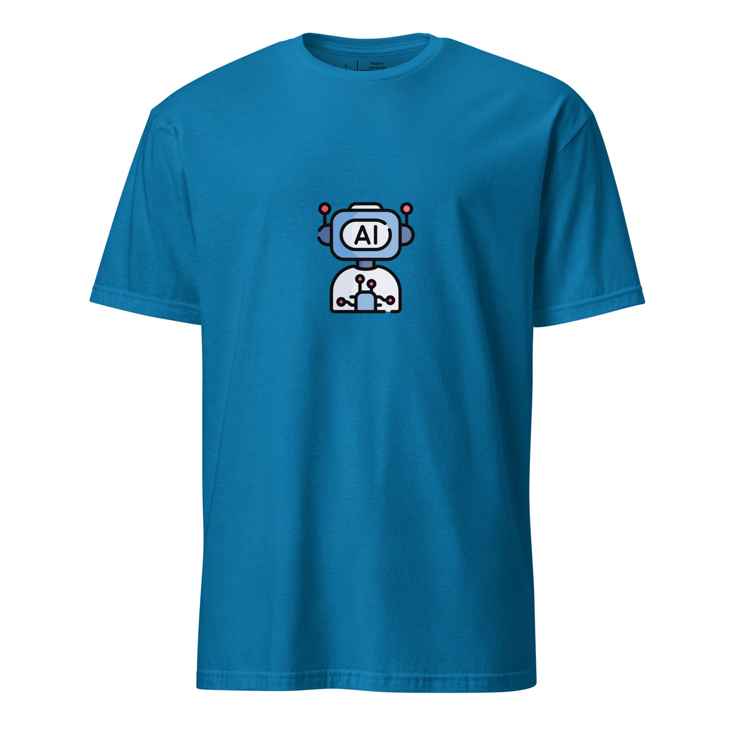 A.I - Retro AI Bot - Short-Sleeve Unisex T-Shirt - Graphic Tee - Sapphire - Front