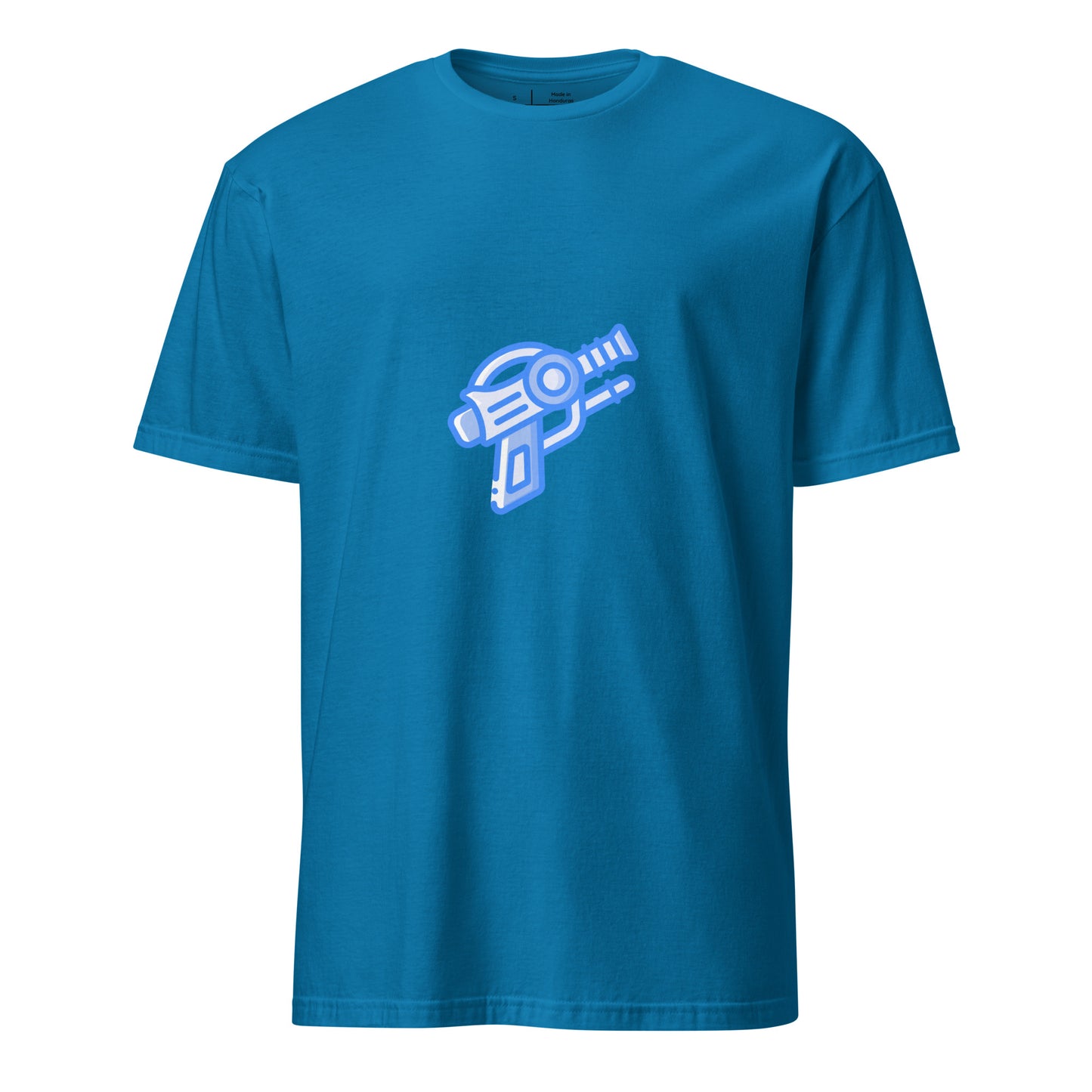 Sci-Fi Pistol - Neon Firepower - Short-Sleeve Unisex T-Shirt - Graphic Tee - Sapphire - Front
