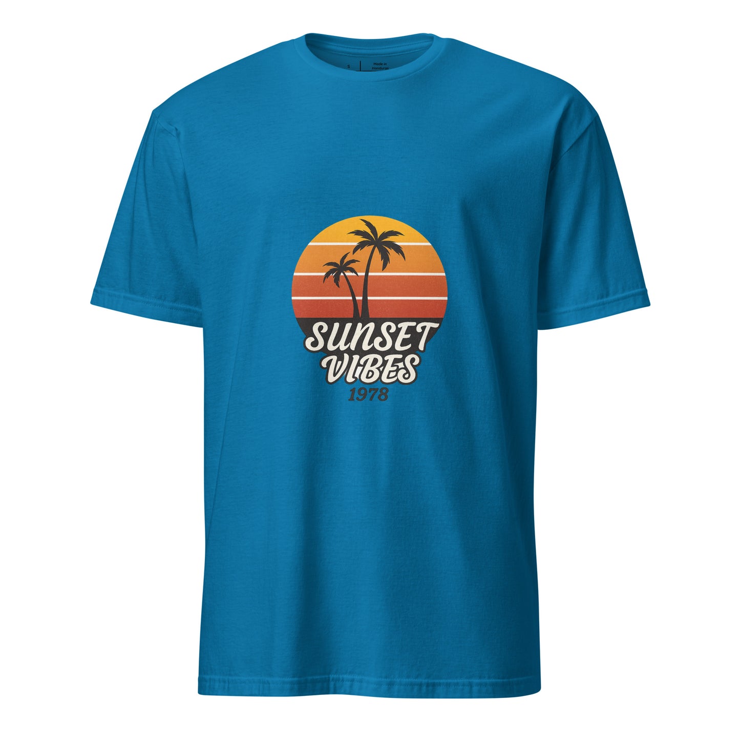 Sunset Vibes – 1978 Retro - Short-Sleeve Unisex T-Shirt - Graphic Tee - Sapphire - Front