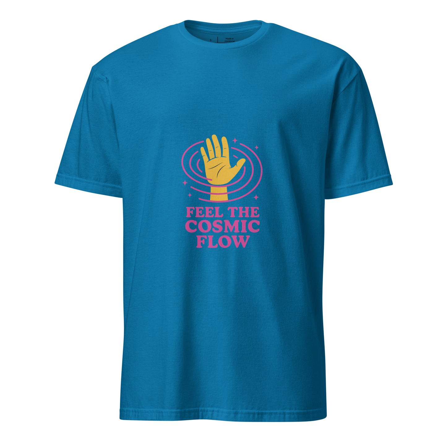 "Feel The Cosmic Flow" - Film Parody - Short-Sleeve Unisex T-Shirt - Graphic Tee - Sapphire - Front