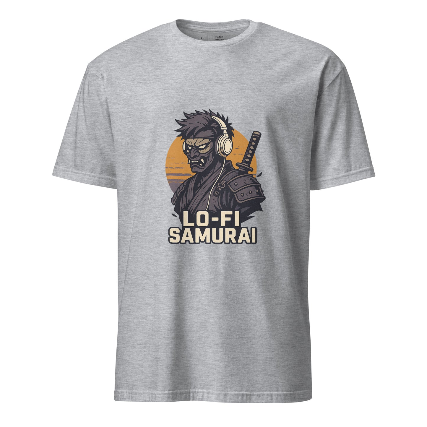 Lo-Fi Samurai - Modern-Day Ronin - Short-Sleeve Unisex T-Shirt - Graphic Tee - Sport Grey - Front