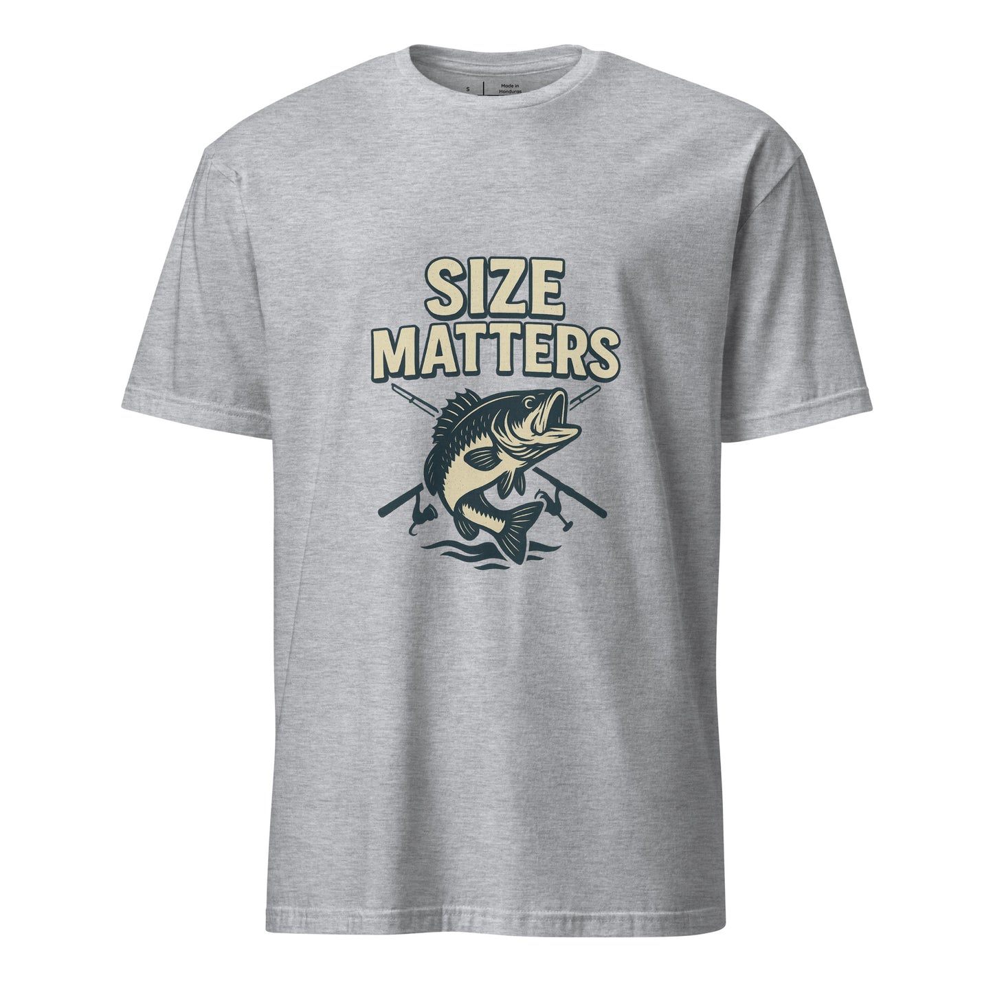 Size Matters - Fishing Reel Talk - Short-Sleeve Unisex T-Shirt - Graphic Tee - Sport Grey - Front