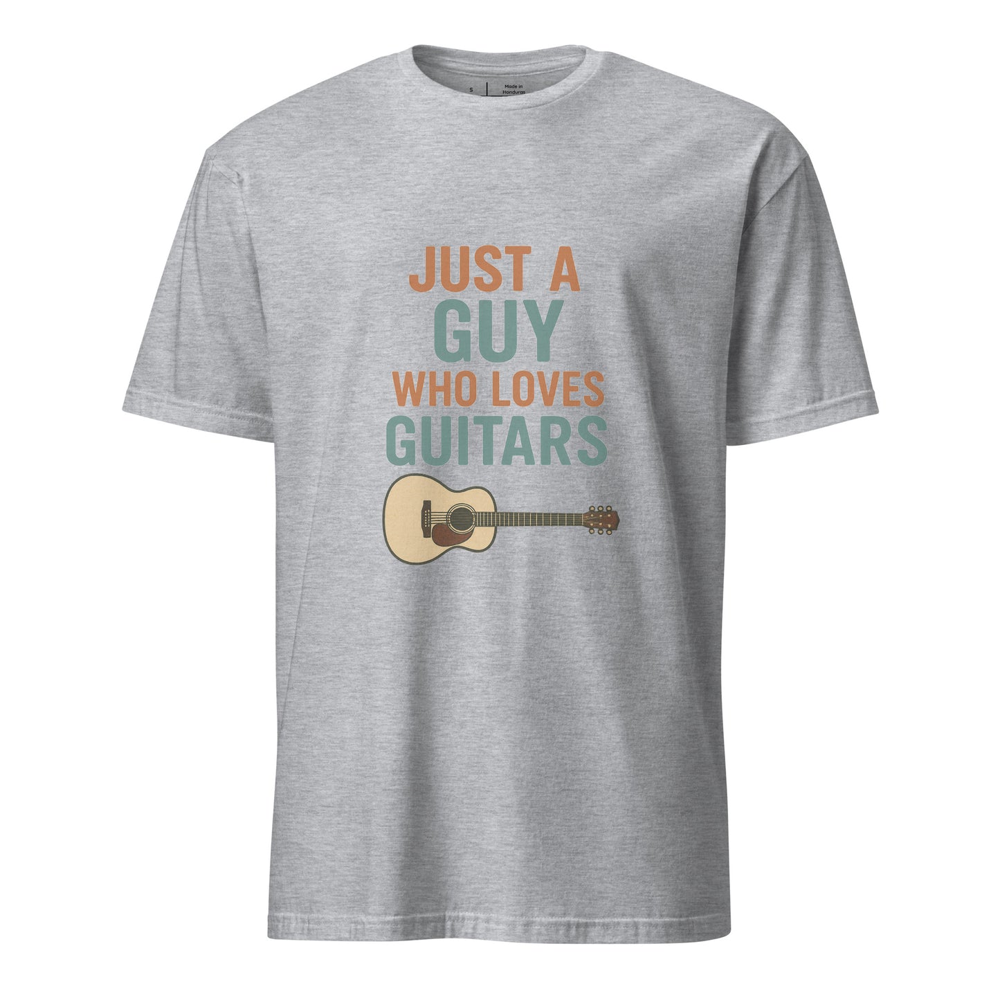 Loves Guitars - Guitarist - Short-Sleeve Unisex T-Shirt - Graphic Tee - Sport Grey - Front