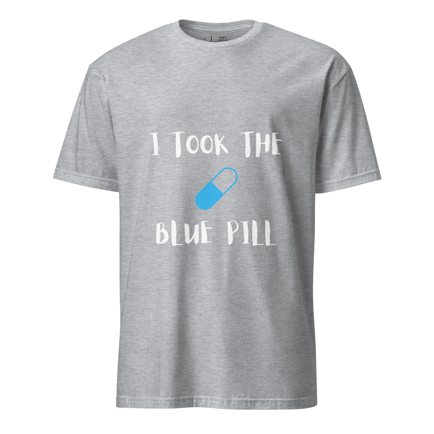 The Blue Pill - Sci-Fi Tribute - Short-Sleeve Unisex T-Shirt - Graphic Tee - Sport Grey - Front