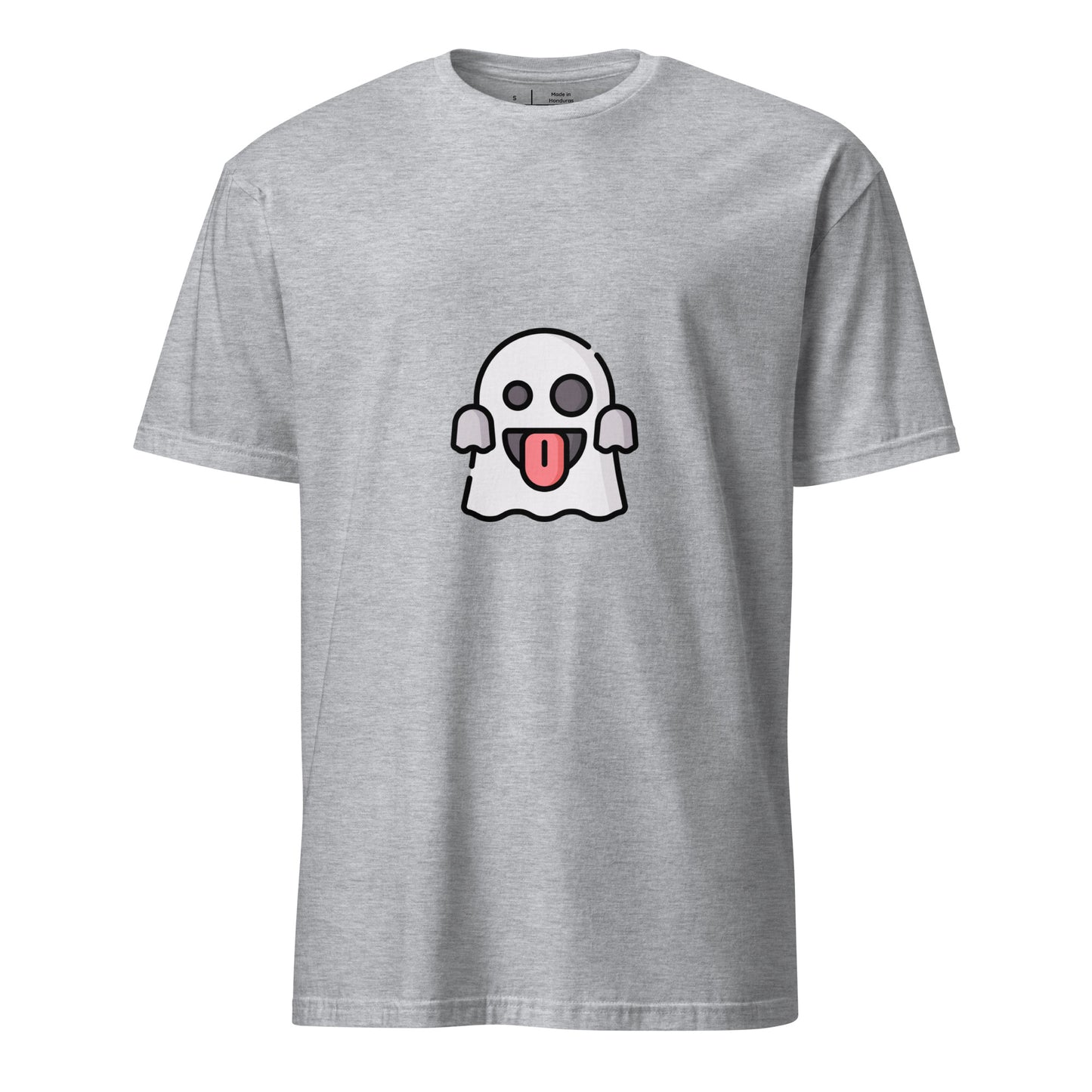 Spooky - Cheeky Ghost Vibes - Short-Sleeve Unisex T-Shirt - Graphic Tee - Sport Grey - Front