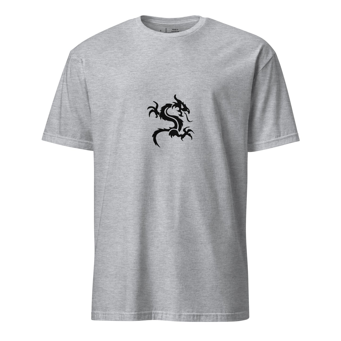Dragon - Minimalist Tattoo Style - Short-Sleeve Unisex T-Shirt - Graphic Tee - Sport Grey - Front