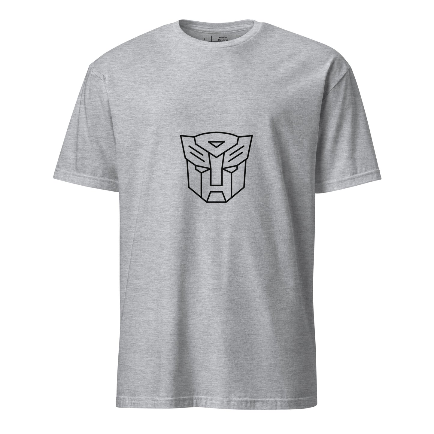 Tranzforma 2 - Minimalist Heroic Mech Icon - Short-Sleeve Unisex T-Shirt - Graphic Tee - Sport Grey - Front 