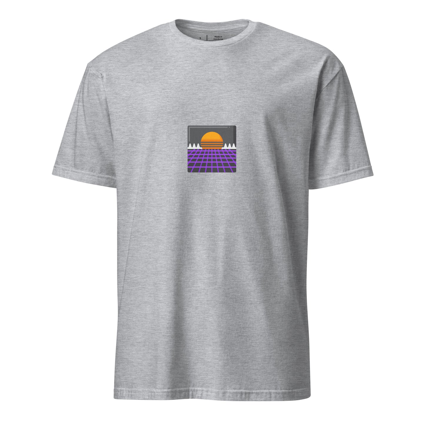 Retro Wave City - 80s Nostalgia - Short-Sleeve Unisex T-Shirt - Graphic Tee - Sport Grey - Front