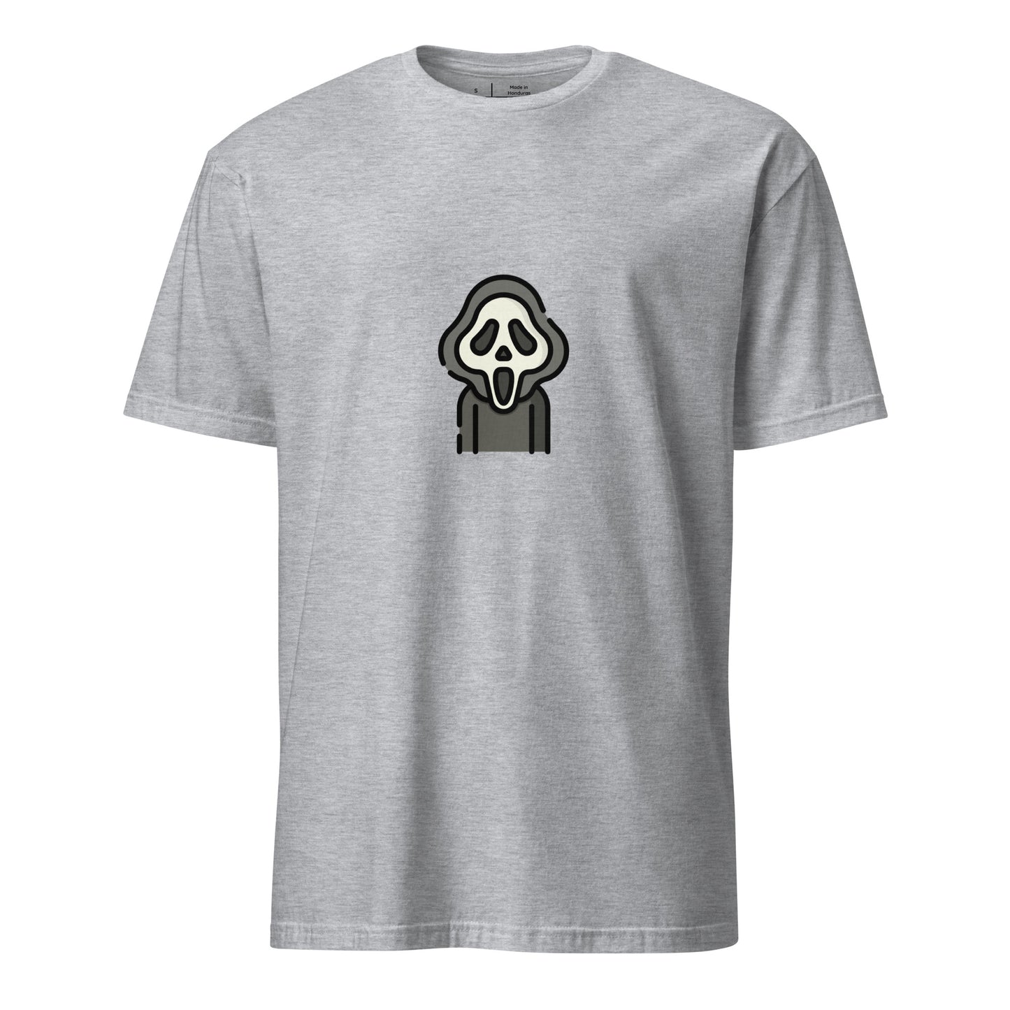 Ghost Hood - Cartoon Scream Style - Short-Sleeve Unisex T-Shirt - Graphic Tee - Sport Grey - Front