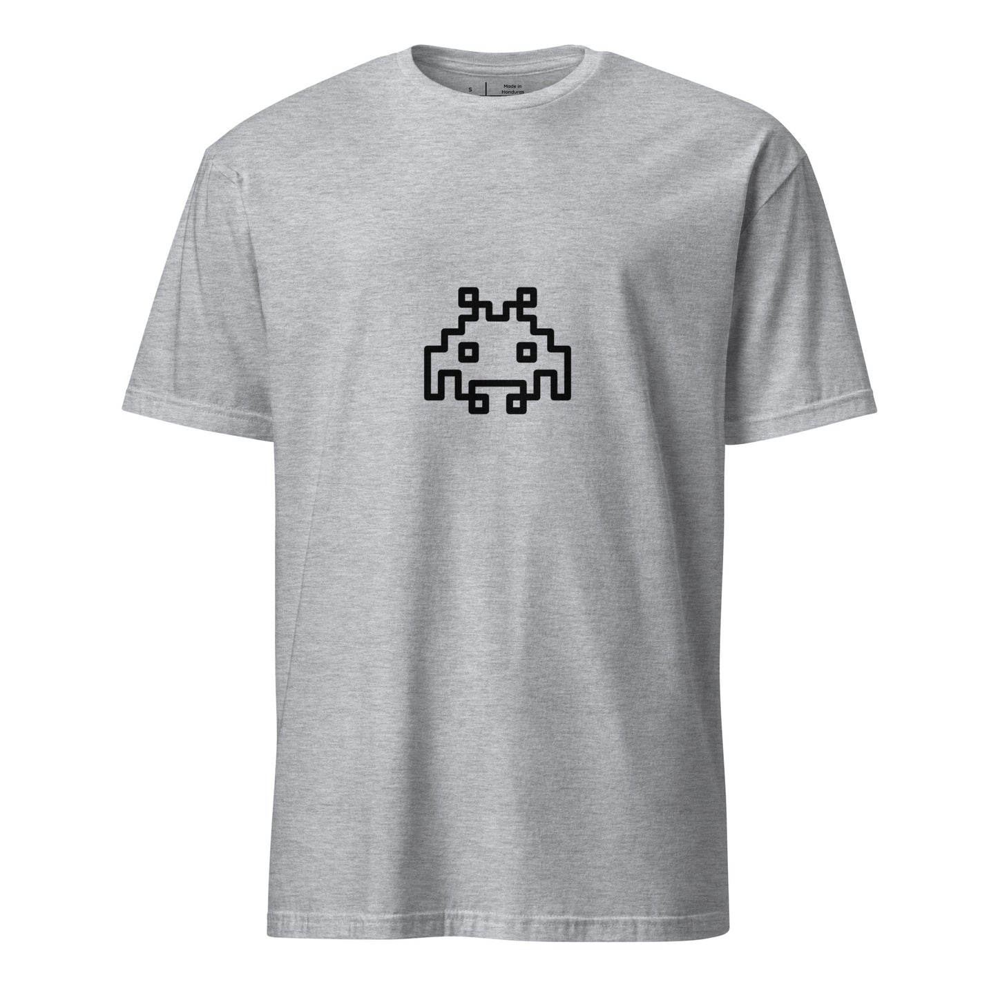 Space Invader - Retro Pixel Classic - Short-Sleeve Unisex T-Shirt - Graphic Tee - Sport Grey - Front