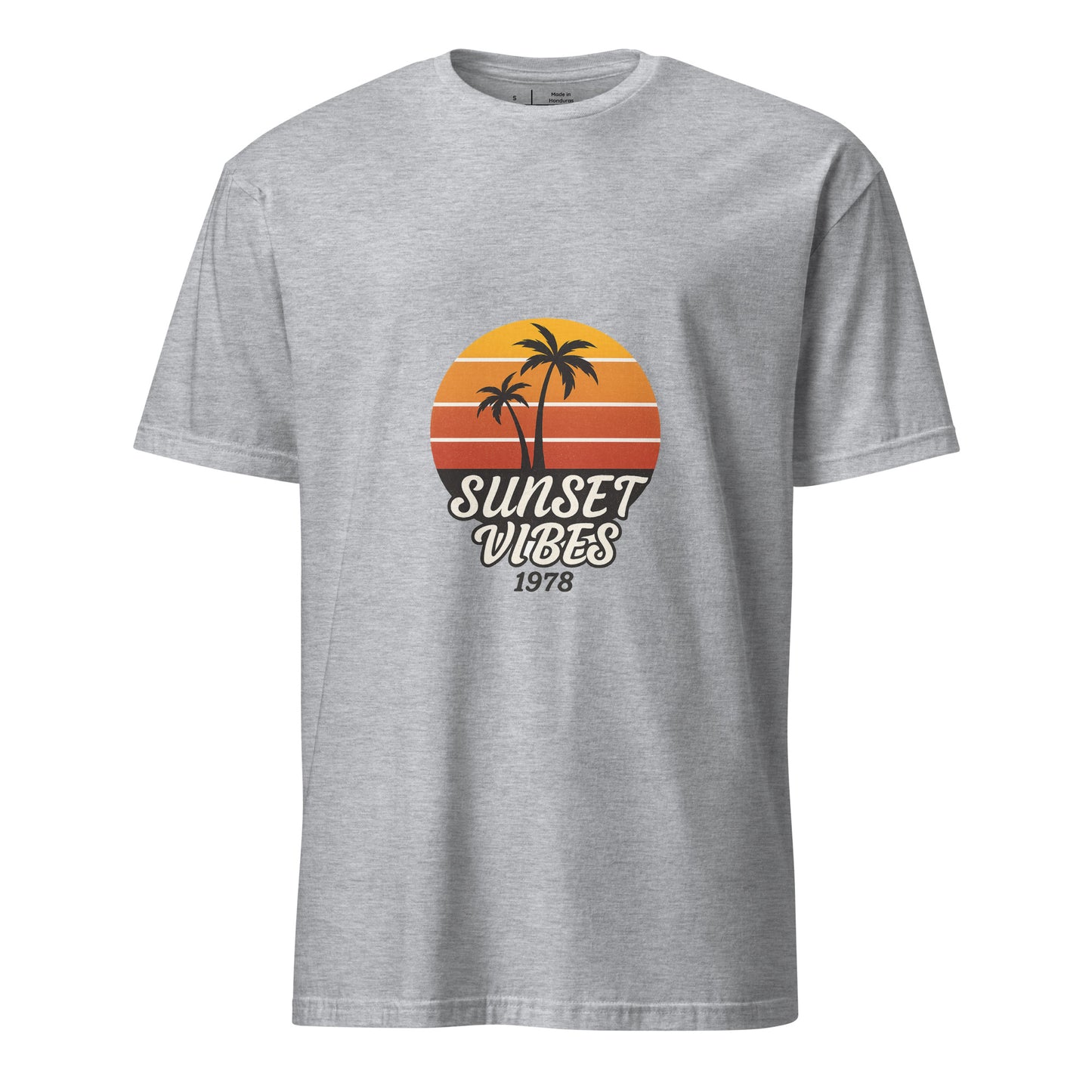 Sunset Vibes – 1978 Retro - Short-Sleeve Unisex T-Shirt - Graphic Tee - Sport Grey - Front