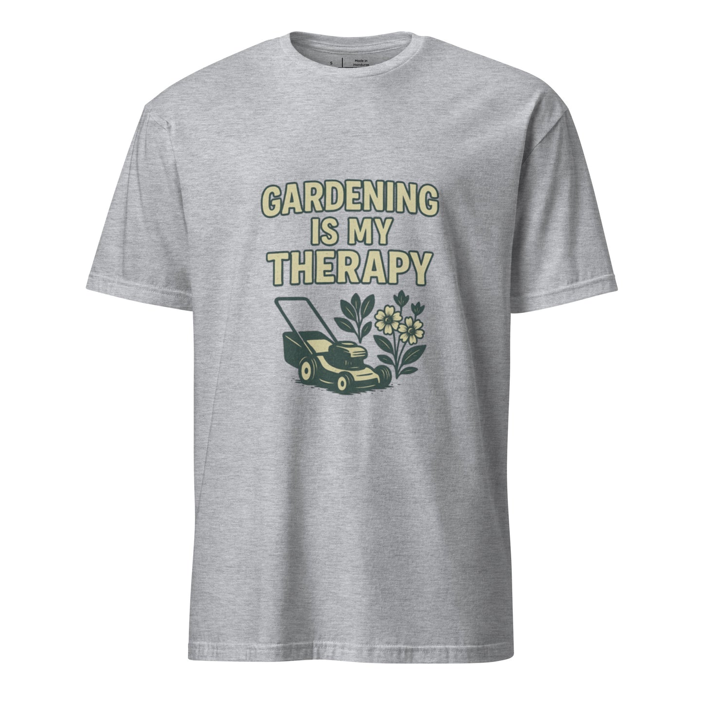 Gardening Is My Therapy - Relax & Replant - Short-Sleeve Unisex T-Shirt - Graphic Tee - Sport Grey - Front