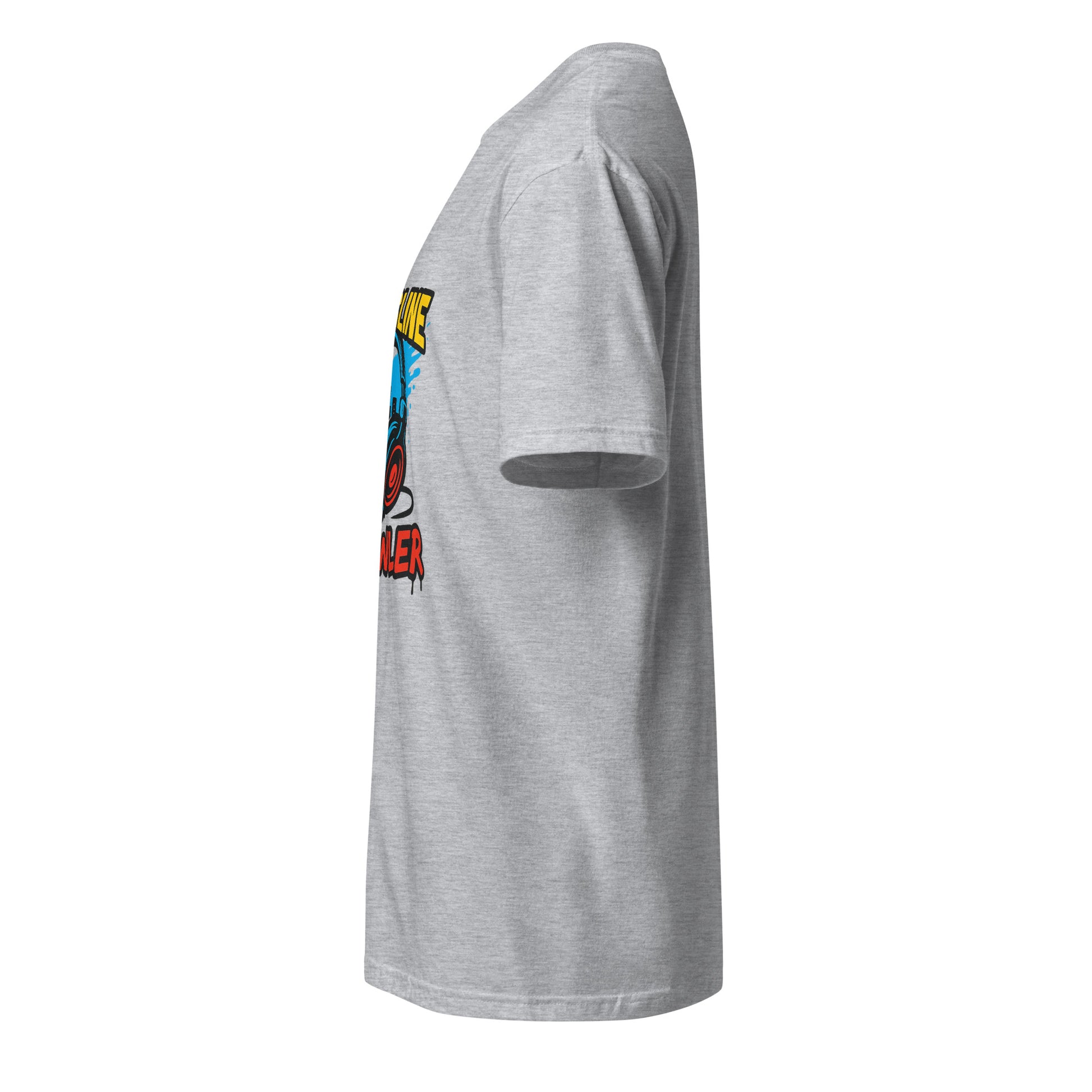 Bassline Brawler - Battle-Ready Beats - Short-Sleeve Unisex T-Shirt - Graphic Tee - Sport Grey - Left side