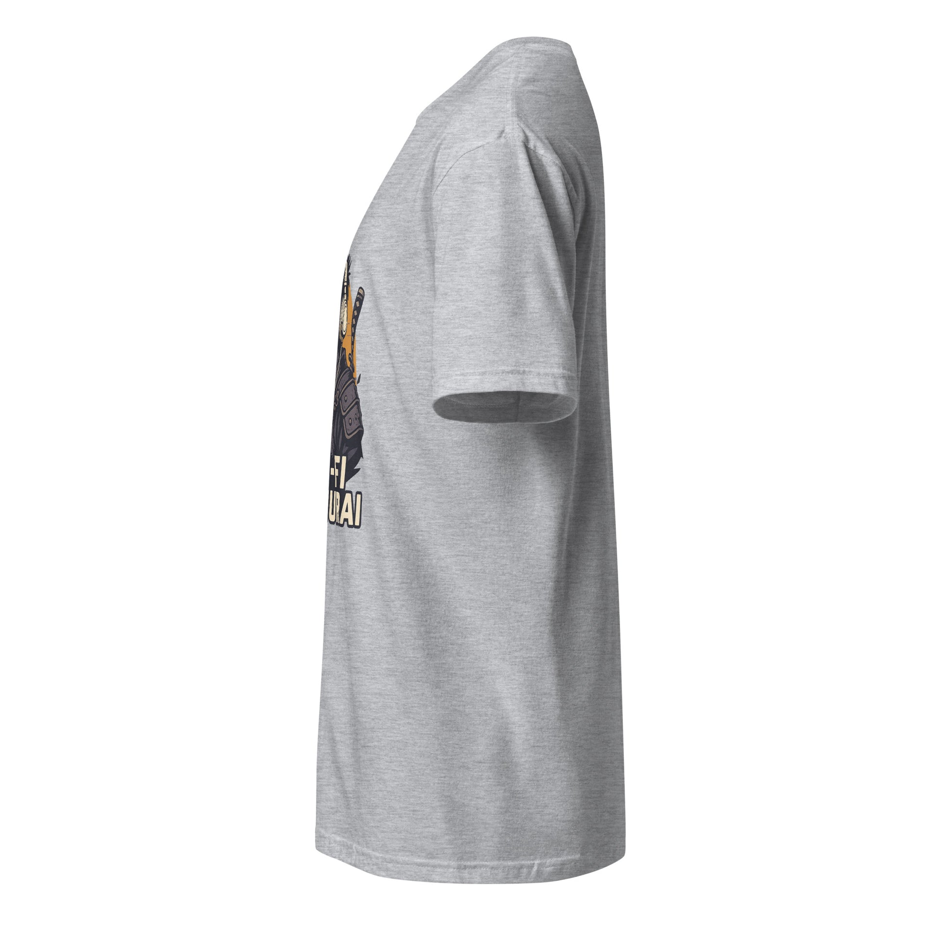 Lo-Fi Samurai - Modern-Day Ronin - Short-Sleeve Unisex T-Shirt - Graphic Tee - Sport Grey - Left side