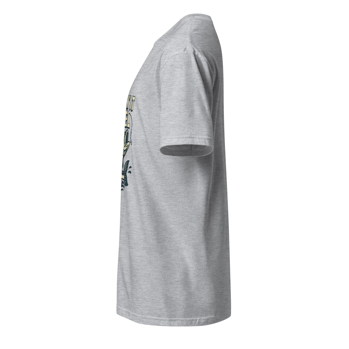 Keepin It Reel - Fishing Slogan - Short-Sleeve Unisex T-Shirt - Graphic Tee - Sport Grey - Left side